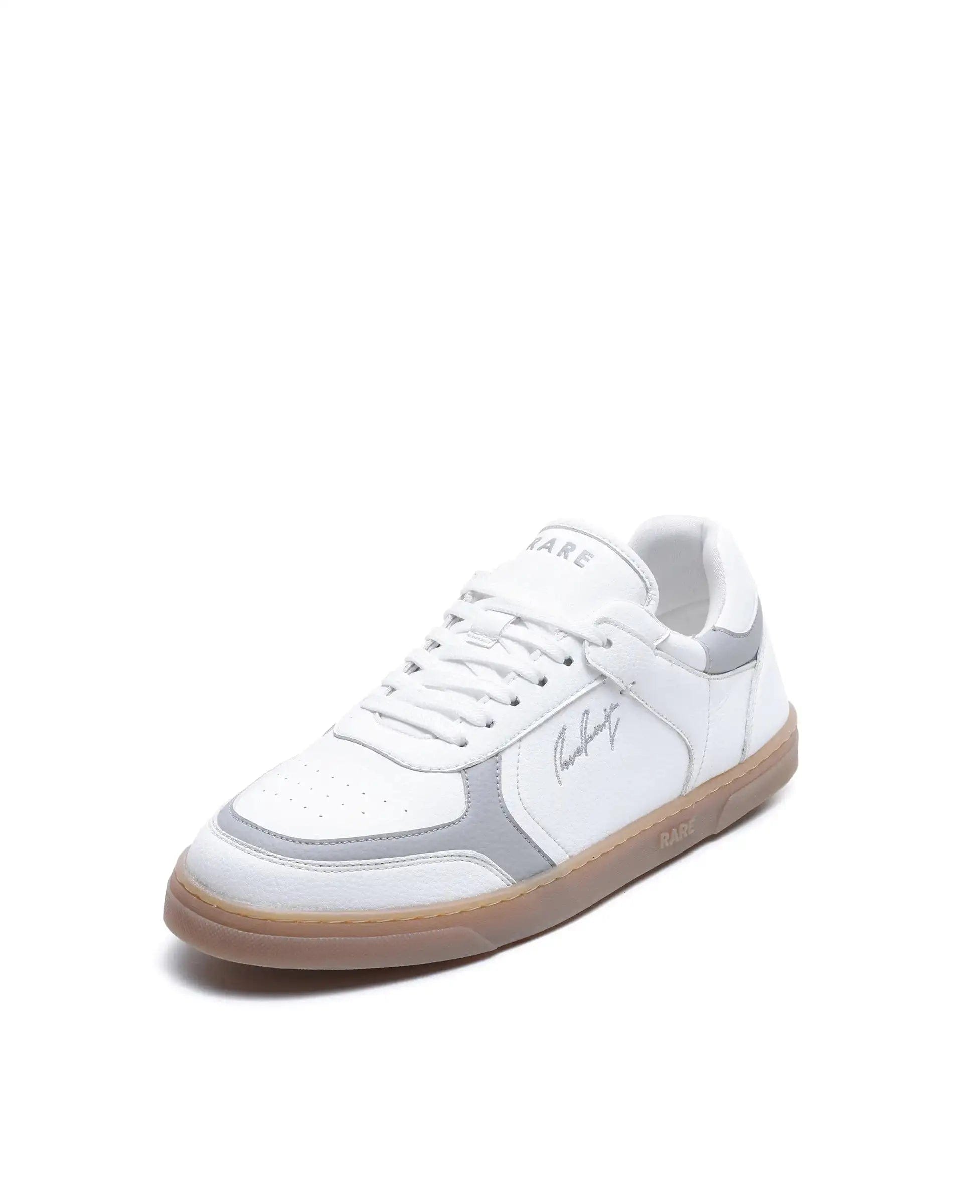 RAREZ Rare Rabbit Men's Inforo White Micro Leather Sneaker