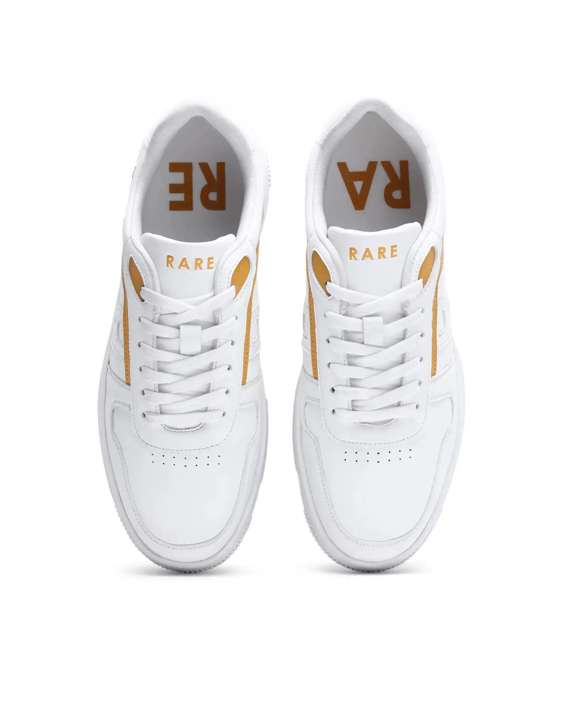 RAREZ Rare Rabbit Men's Lexis Yellow Micro Leather Sneaker