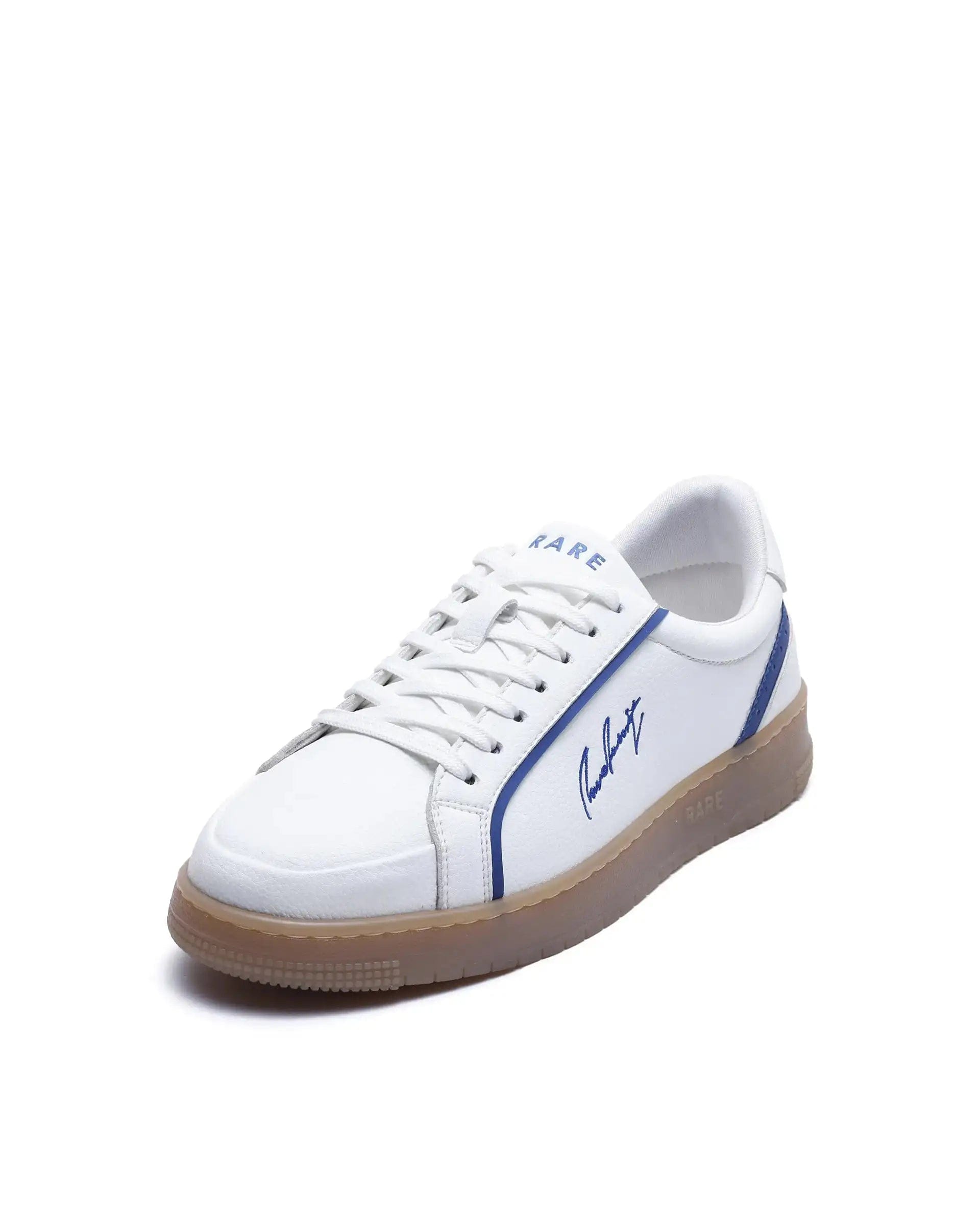 RAREZ Rare Rabbit Men's Elleo Blue Micro Leather Sneaker