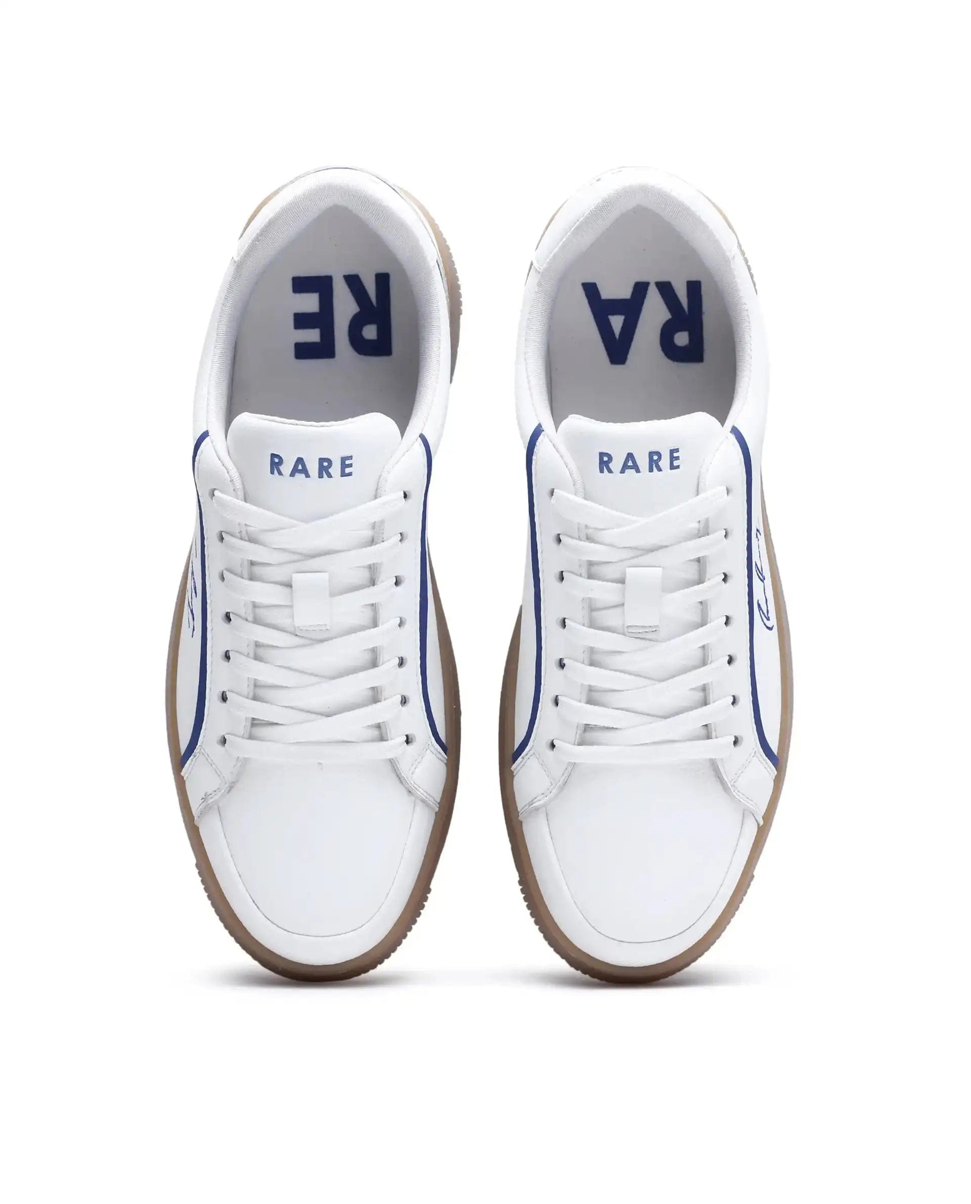 RAREZ Rare Rabbit Men's Elleo Blue Micro Leather Sneaker