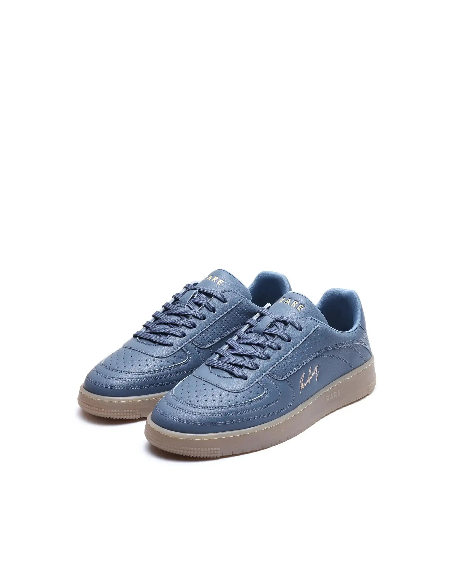 RAREZ Rare Rabbit Men's Agno Navy Micro Leather Sneaker