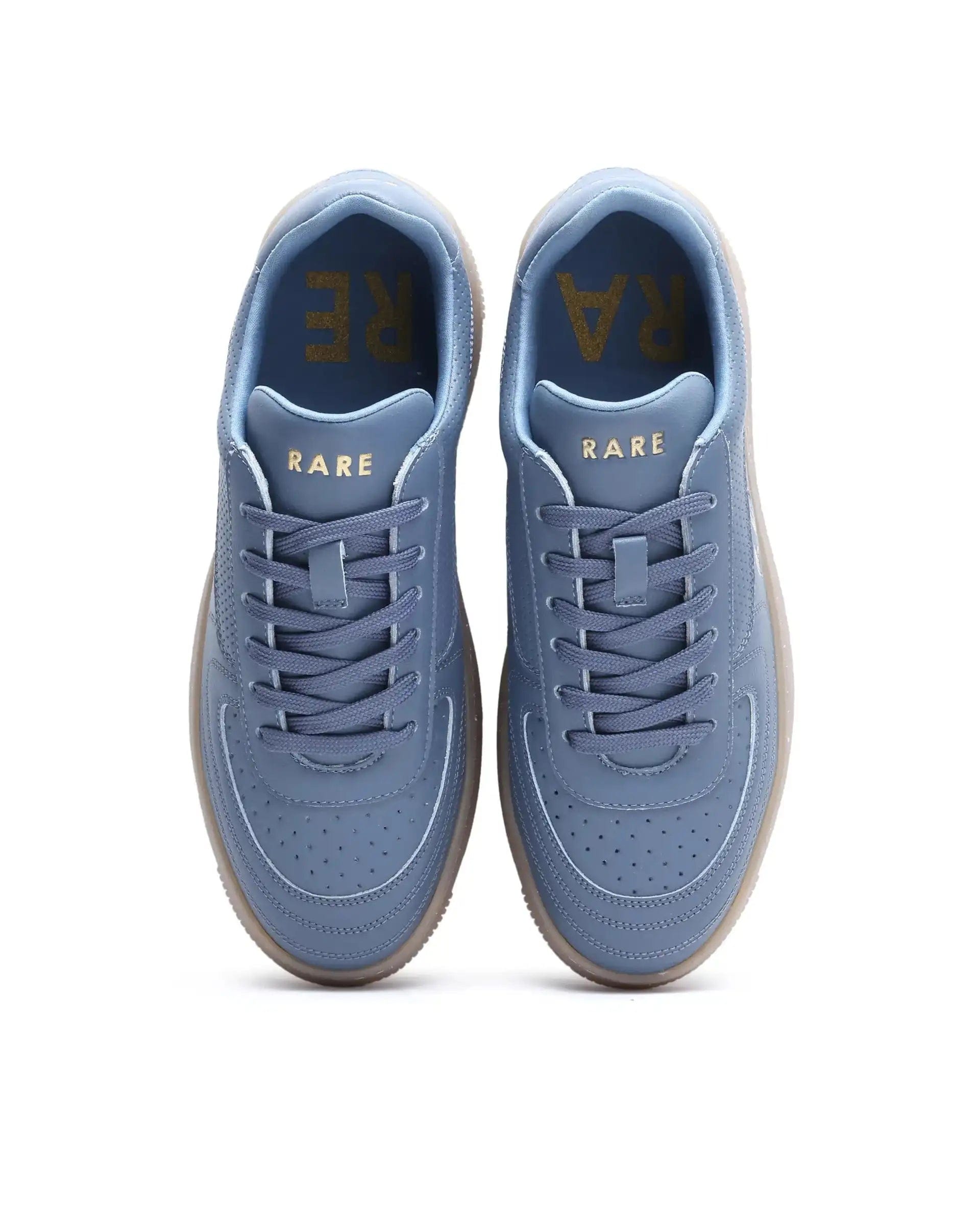 RAREZ Rare Rabbit Men's Agno Navy Micro Leather Sneaker