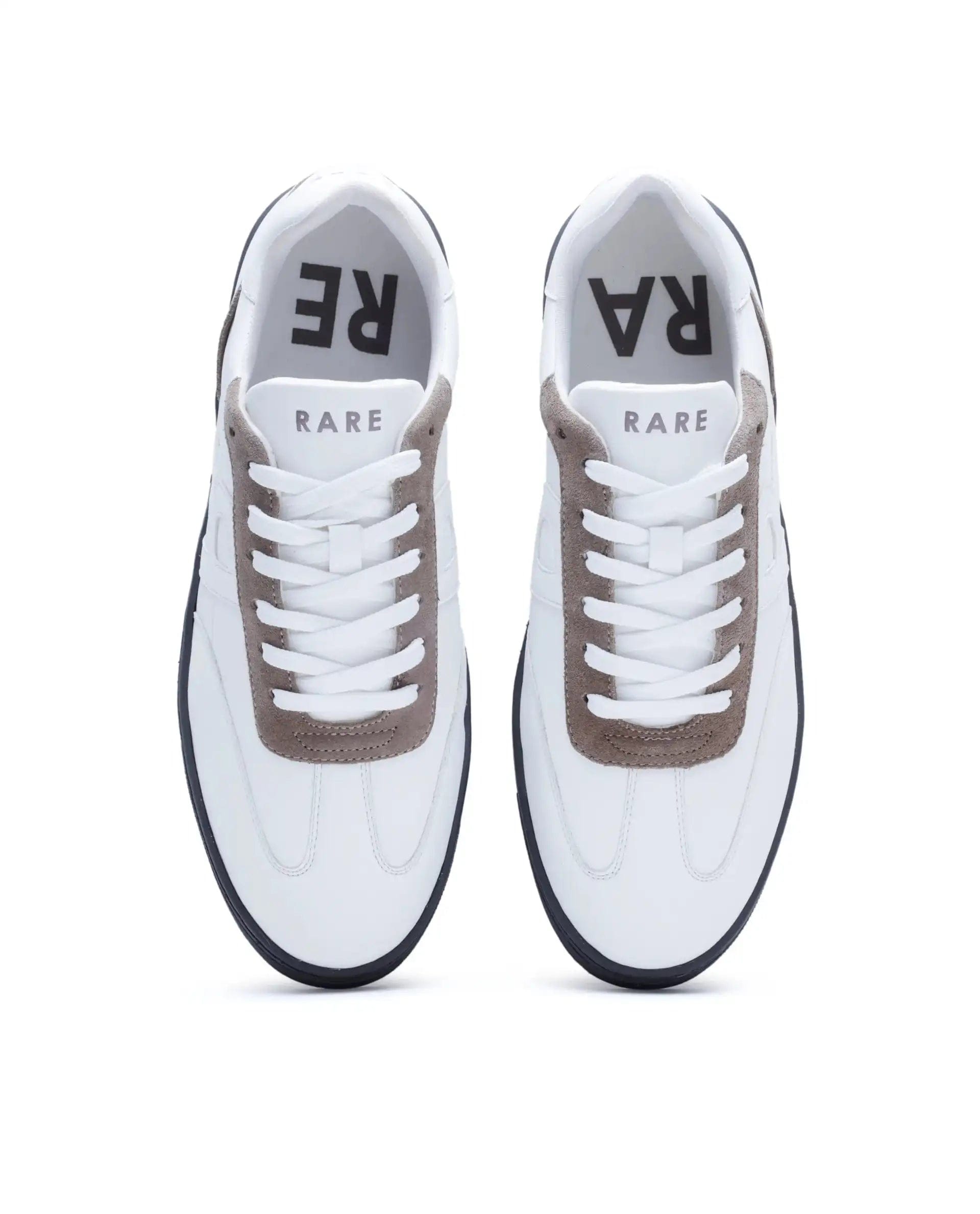 RAREZ Rare Rabbit Men's Marco White Micro Leather Sneaker