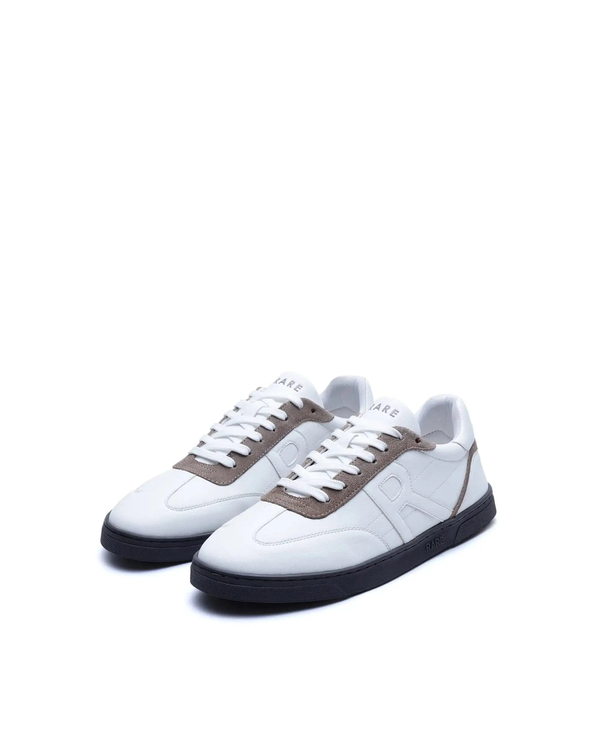 RAREZ Rare Rabbit Men's Marco White Micro Leather Sneaker