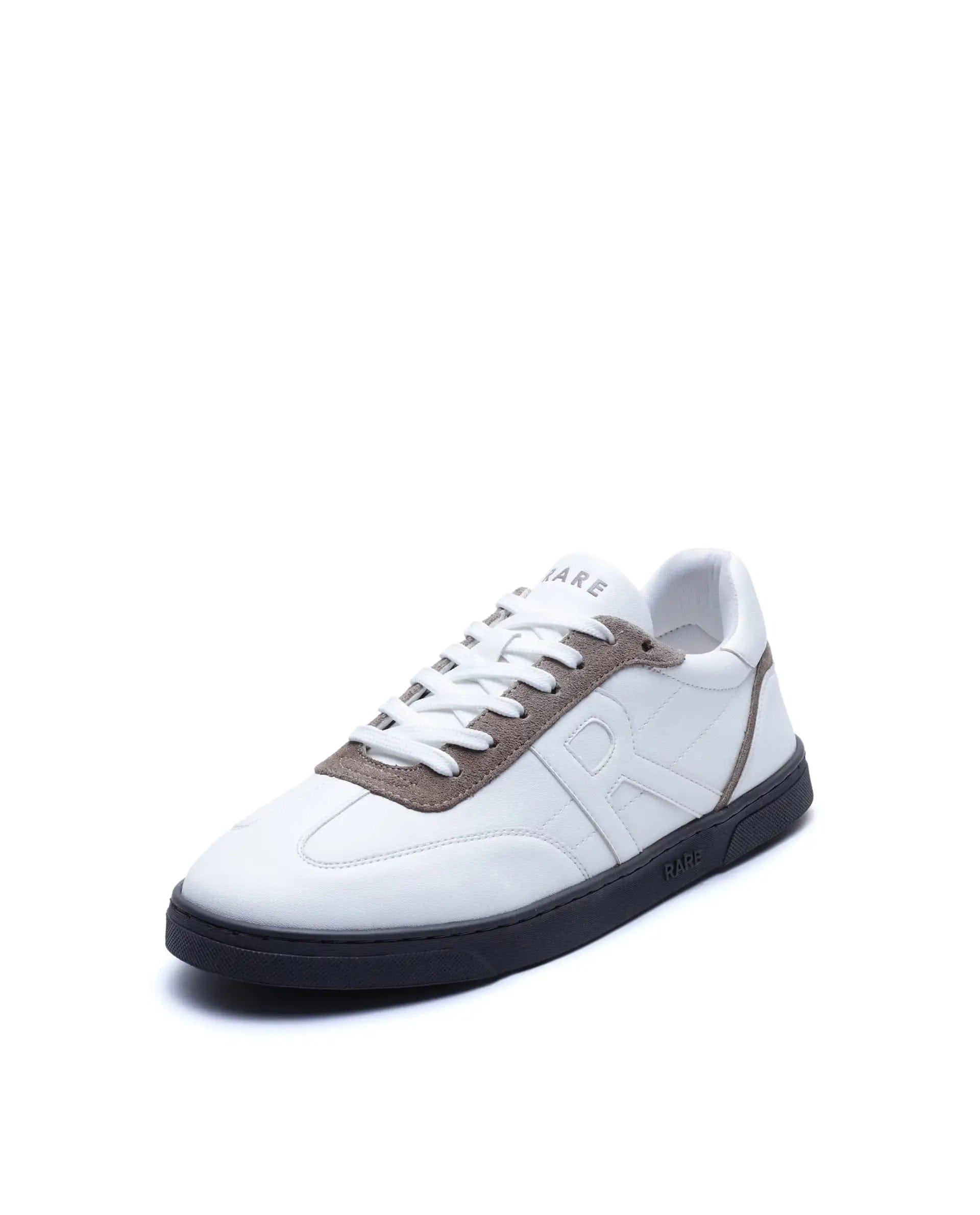 RAREZ Rare Rabbit Men's Marco White Micro Leather Sneaker