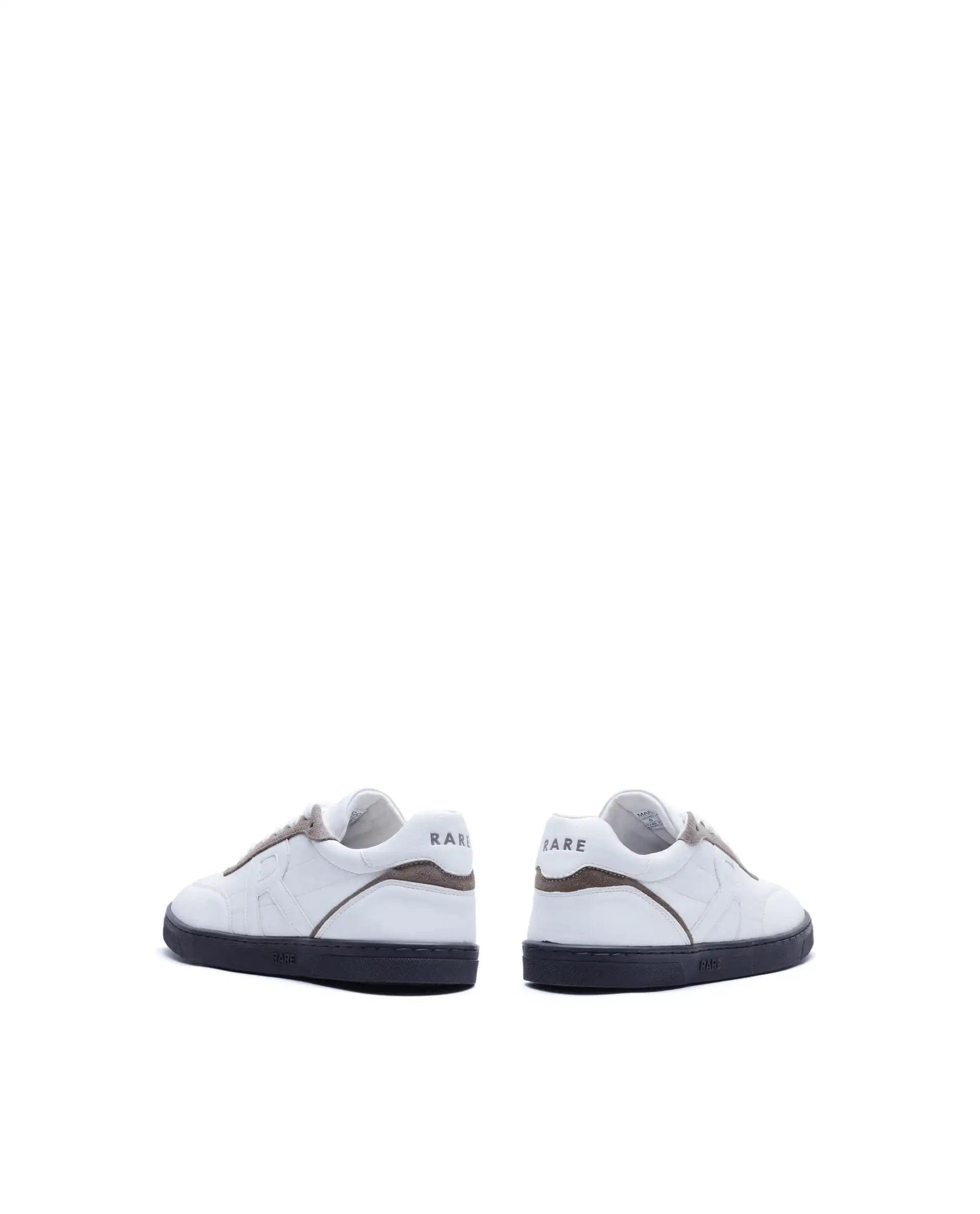 RAREZ Rare Rabbit Men's Marco White Micro Leather Sneaker