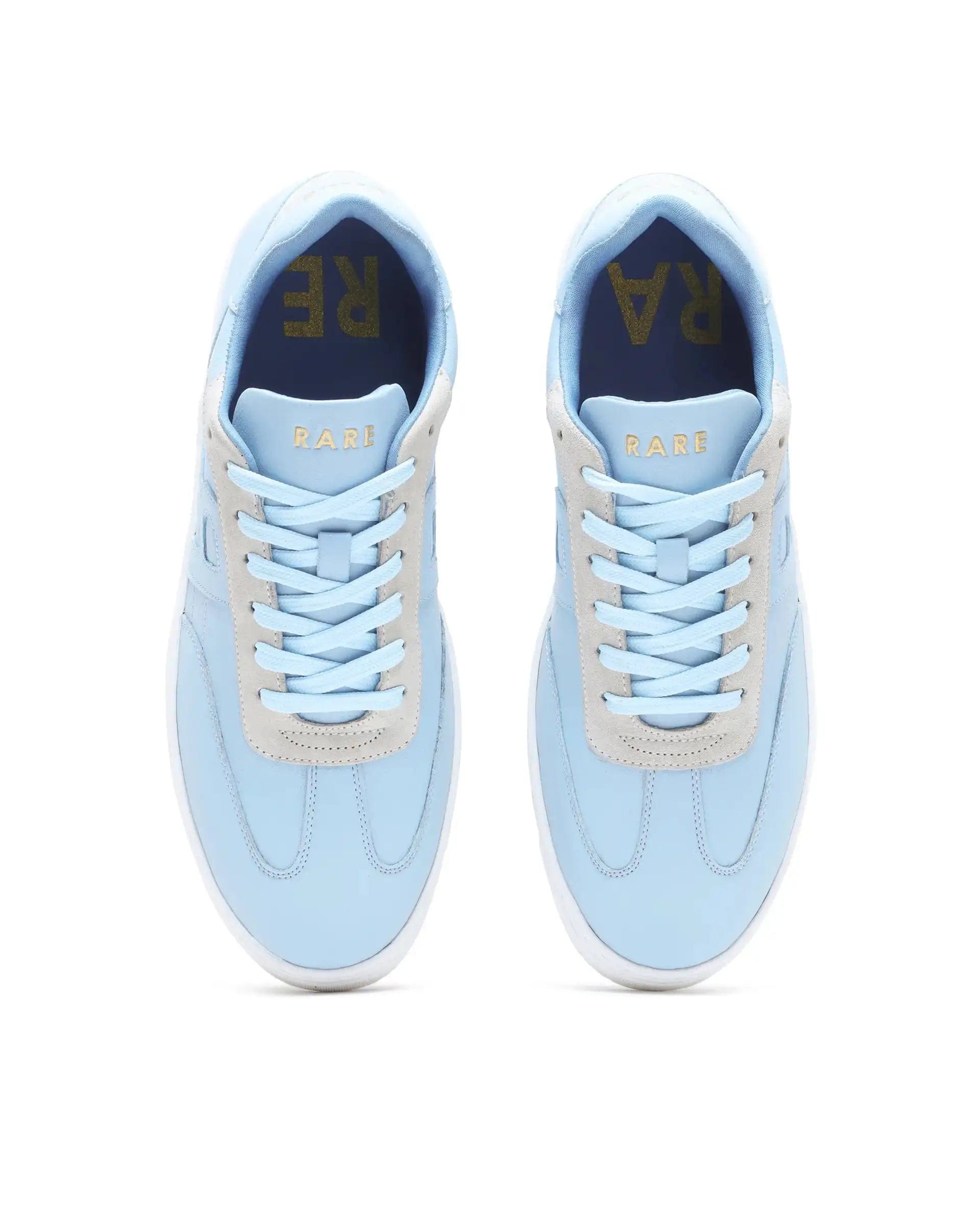 RAREZ Rare Rabbit Men's Marco Light Blue Micro Leather Sneaker