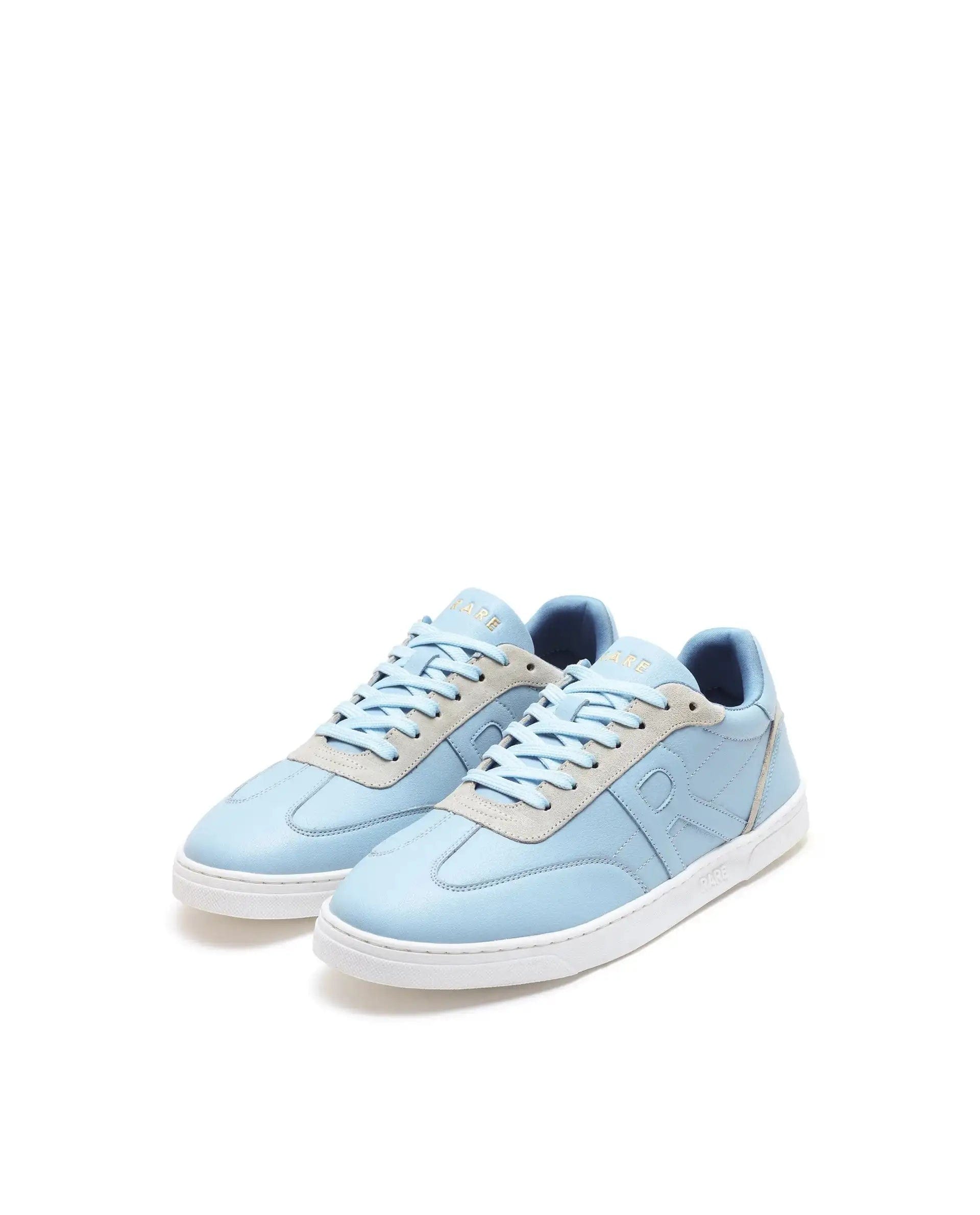 RAREZ Rare Rabbit Men's Marco Light Blue Micro Leather Sneaker
