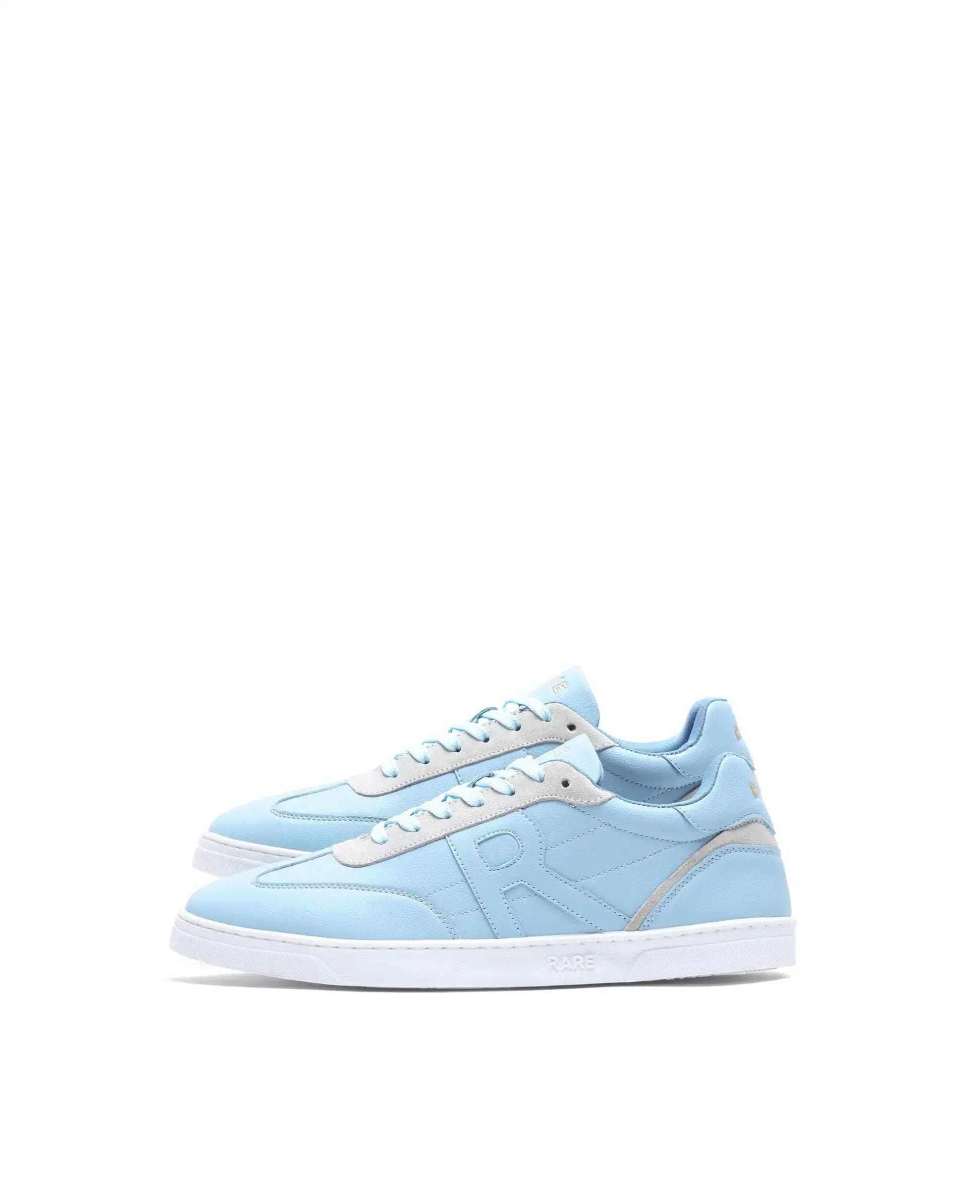 RAREZ Rare Rabbit Men's Marco Light Blue Micro Leather Sneaker