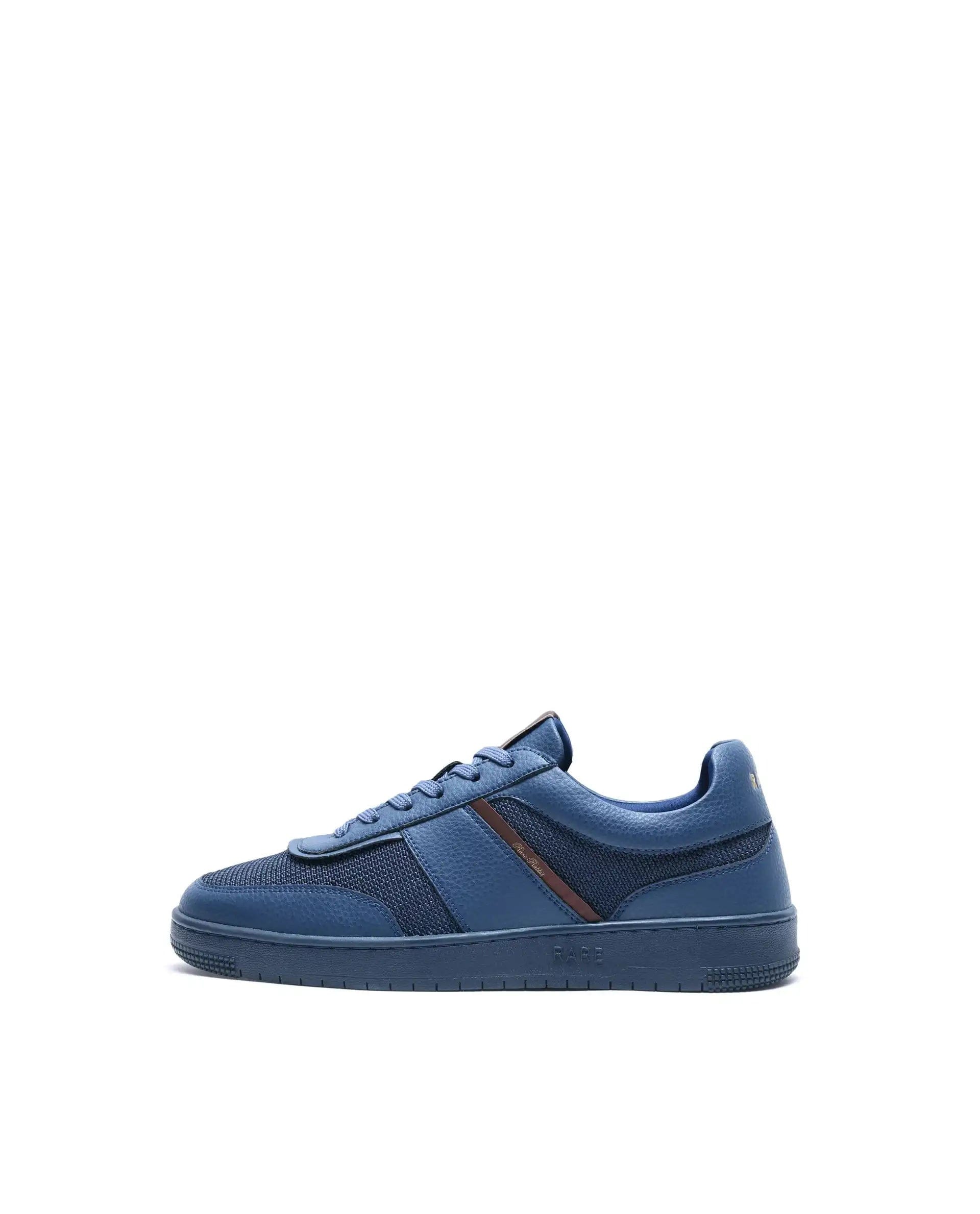 RAREZ Rare Rabbit Men's Rubo Navy Micro Leather Sneaker