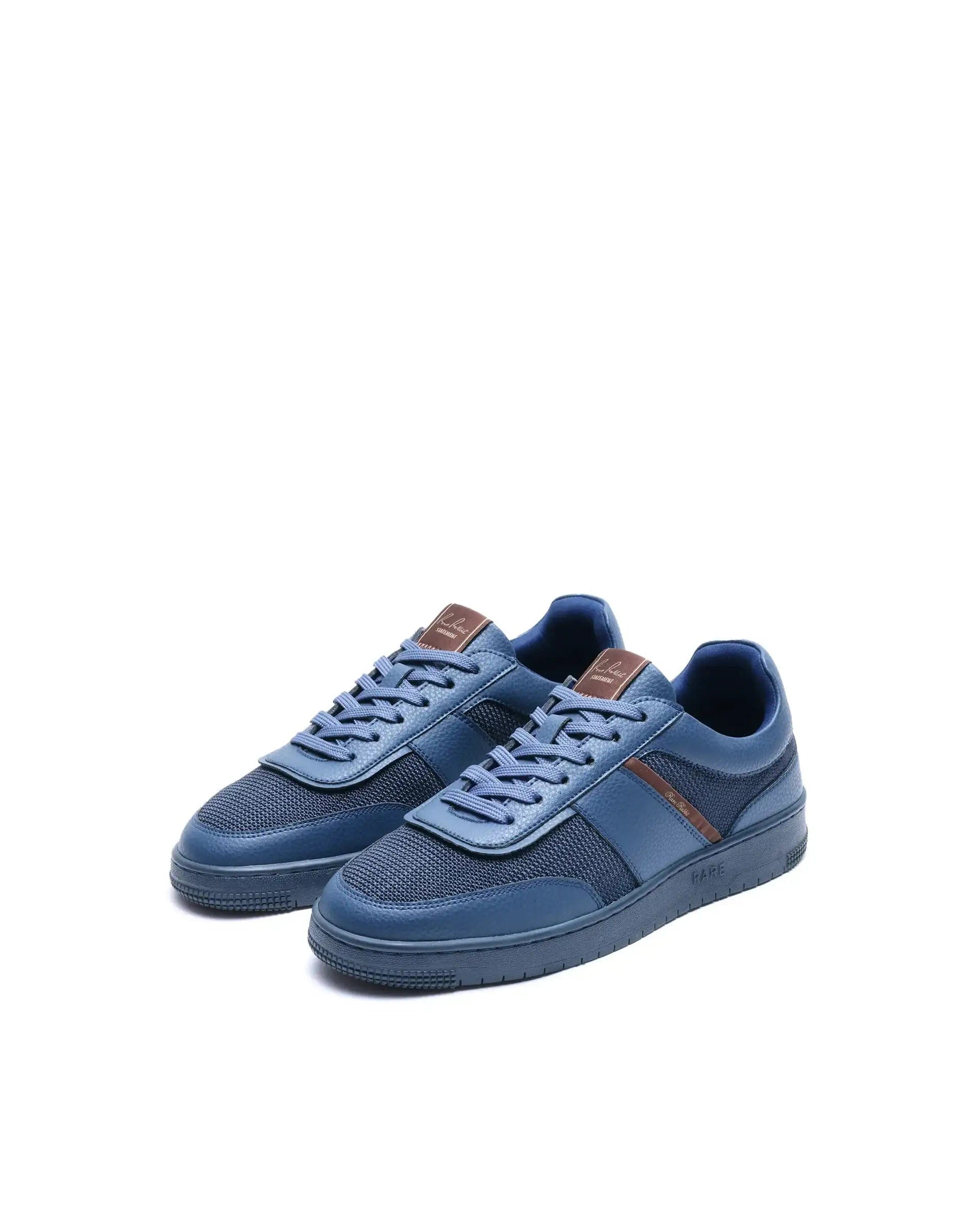 RAREZ Rare Rabbit Men's Rubo Navy Micro Leather Sneaker