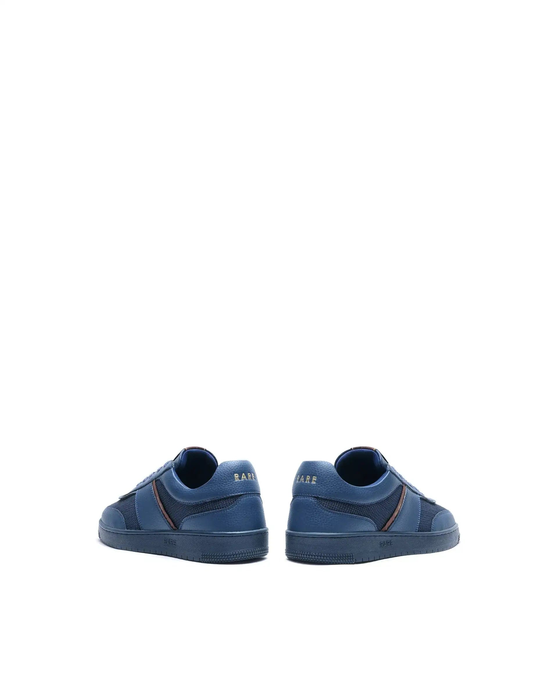 RAREZ Rare Rabbit Men's Rubo Navy Micro Leather Sneaker