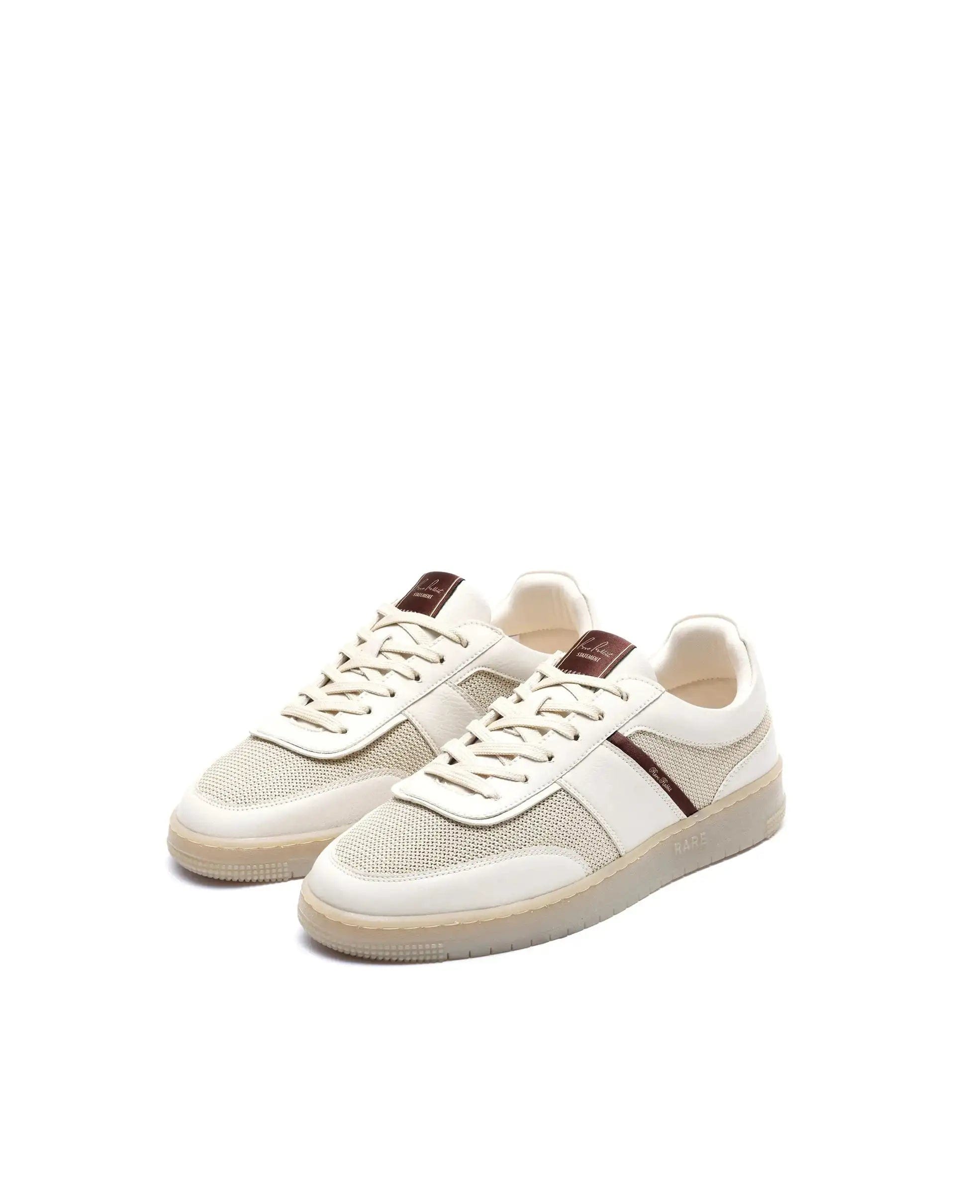 RAREZ Rare Rabbit Men's Rubo Beige Micro Leather Sneaker