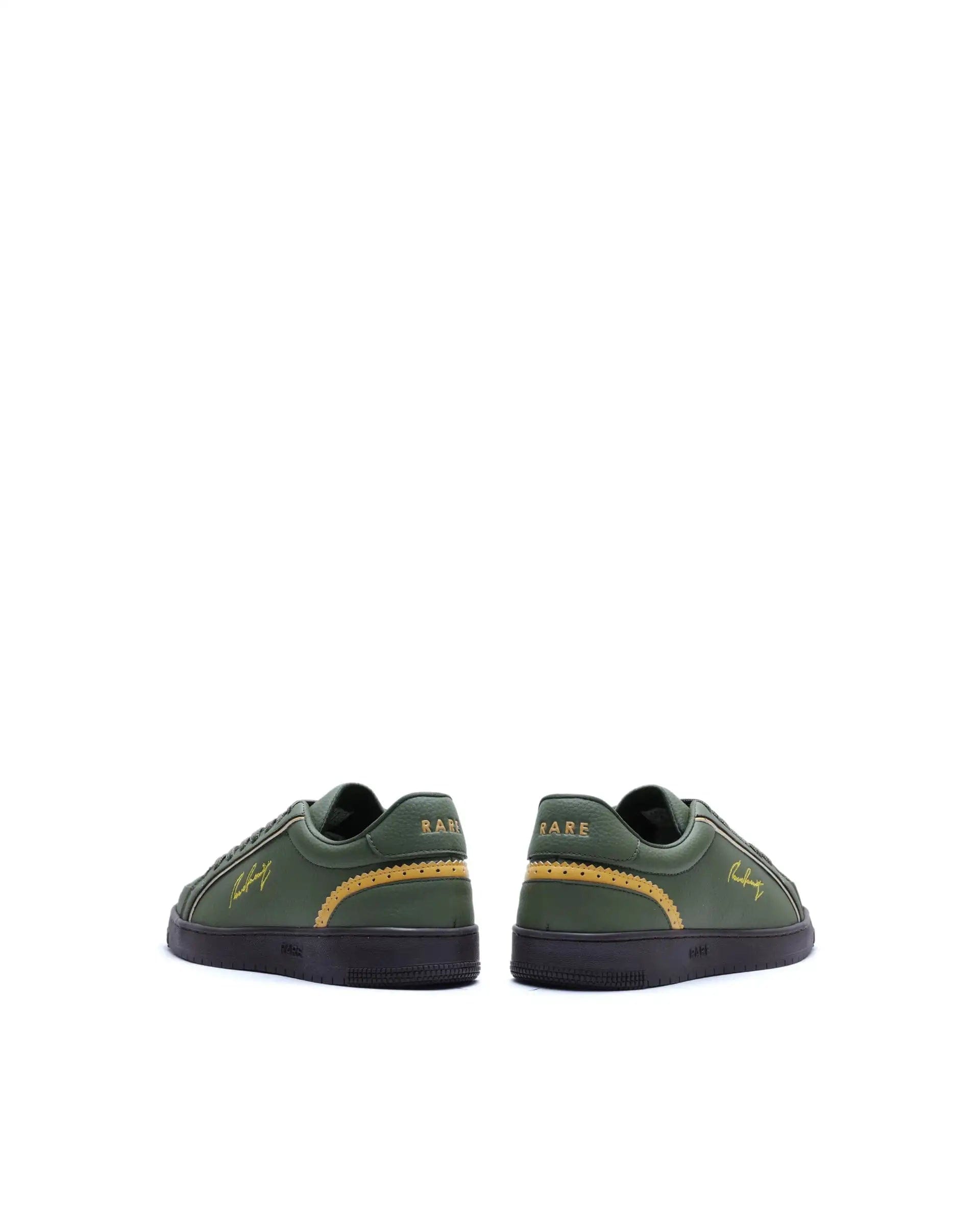 RAREZ Rare Rabbit Men's Elleo Olive Micro Leather Sneaker