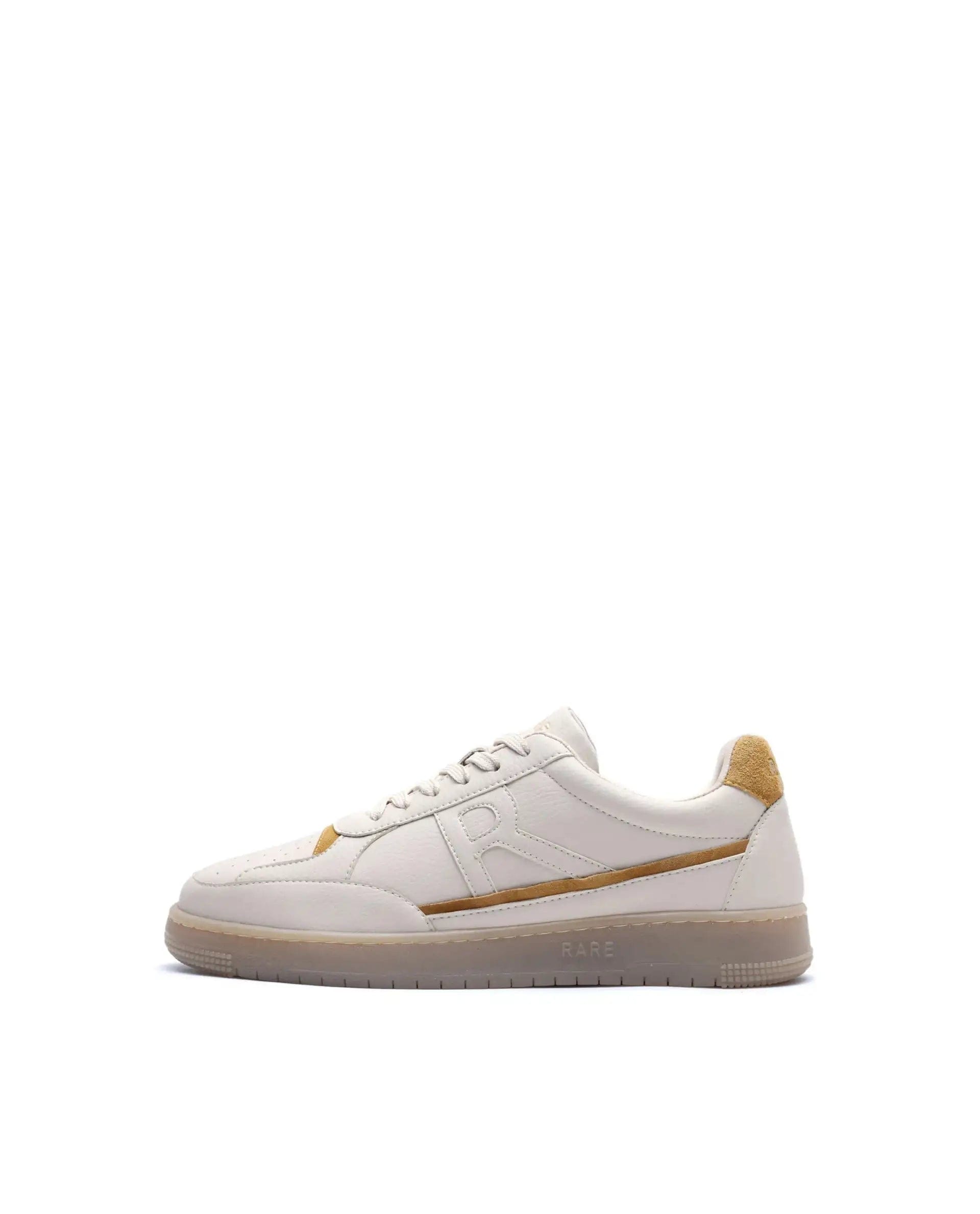 RAREZ Rare Rabbit Men's Volgo Beige Micro Leather Sneaker