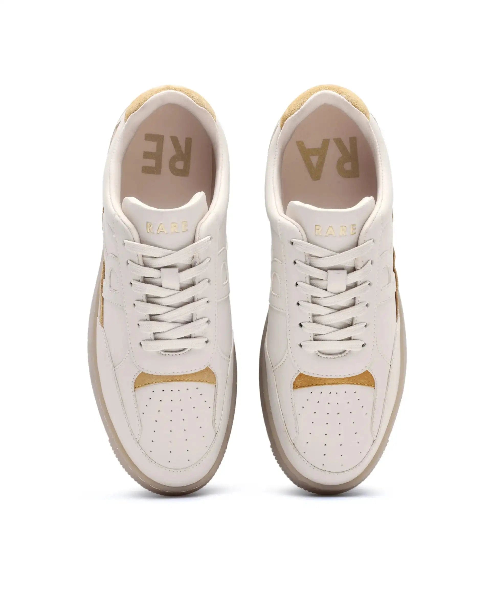 RAREZ Rare Rabbit Men's Volgo Beige Micro Leather Sneaker