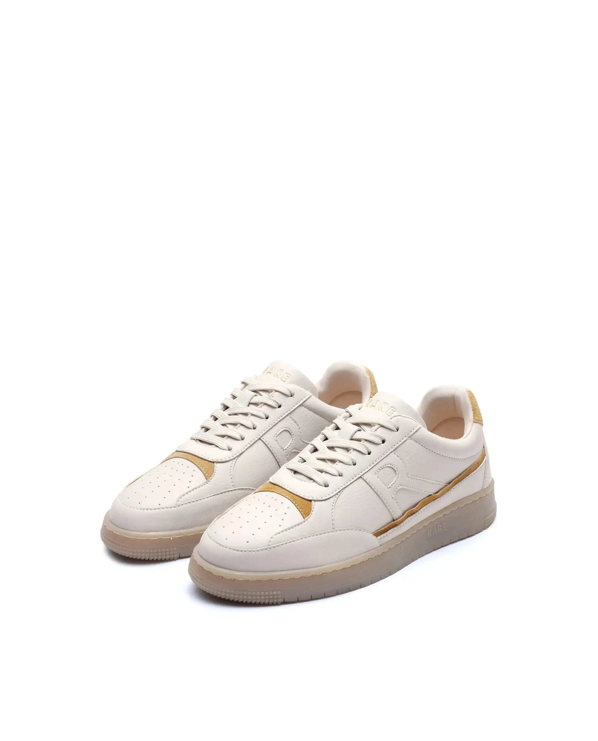RAREZ Rare Rabbit Men's Volgo Beige Micro Leather Sneaker
