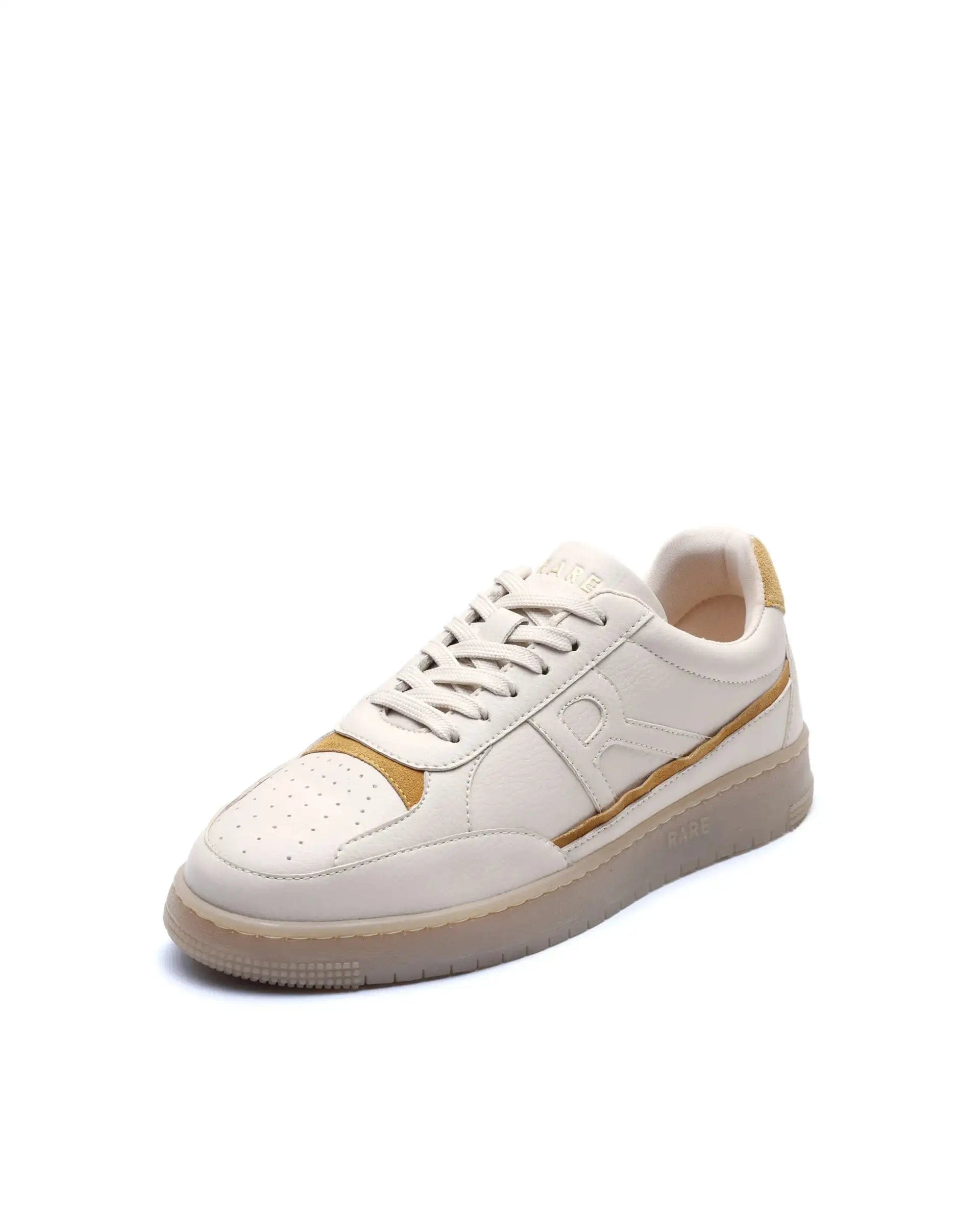 RAREZ Rare Rabbit Men's Volgo Beige Micro Leather Sneaker