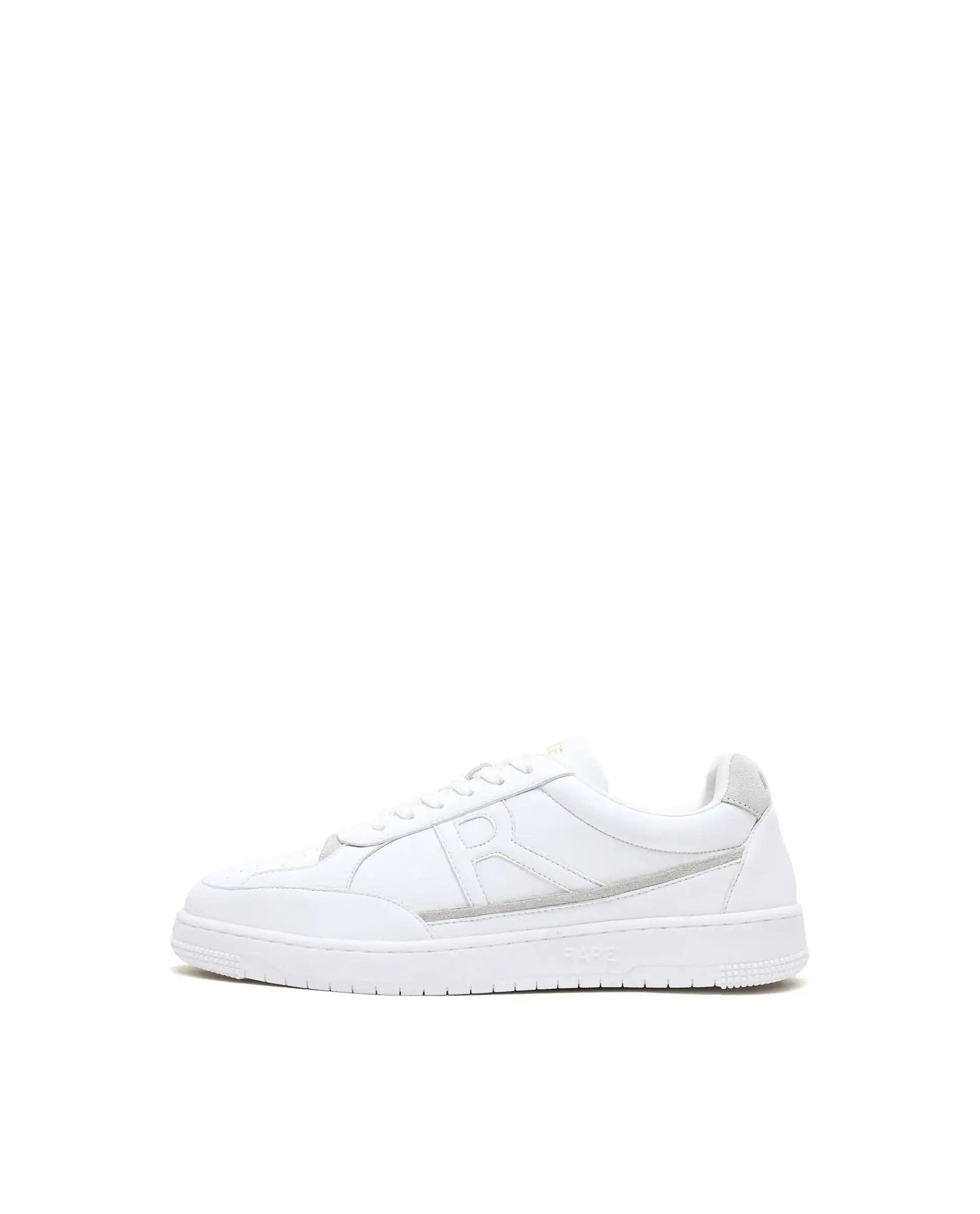 RAREZ Rare Rabbit Men's Volgo White Micro Leather Sneaker