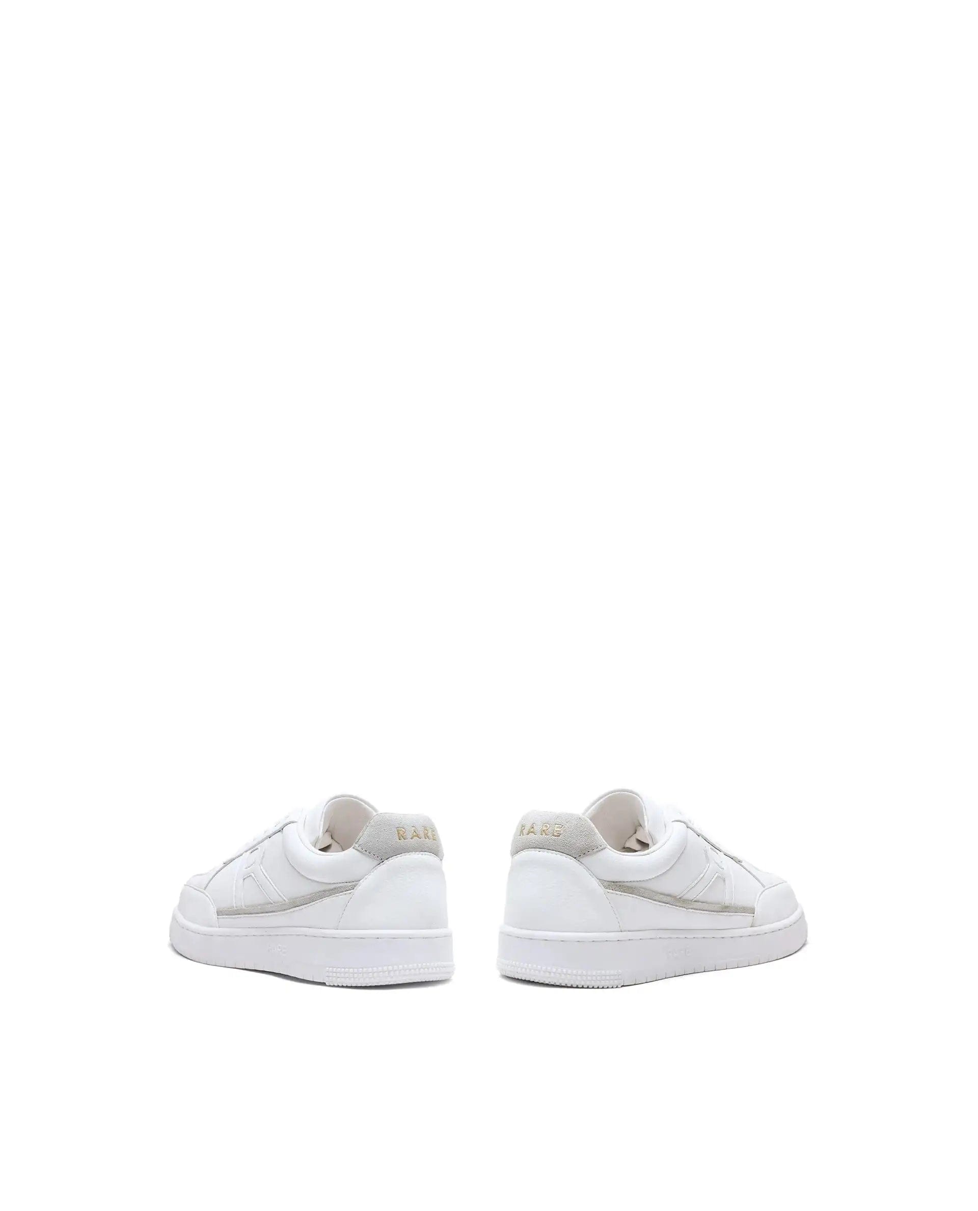 RAREZ Rare Rabbit Men's Volgo White Micro Leather Sneaker