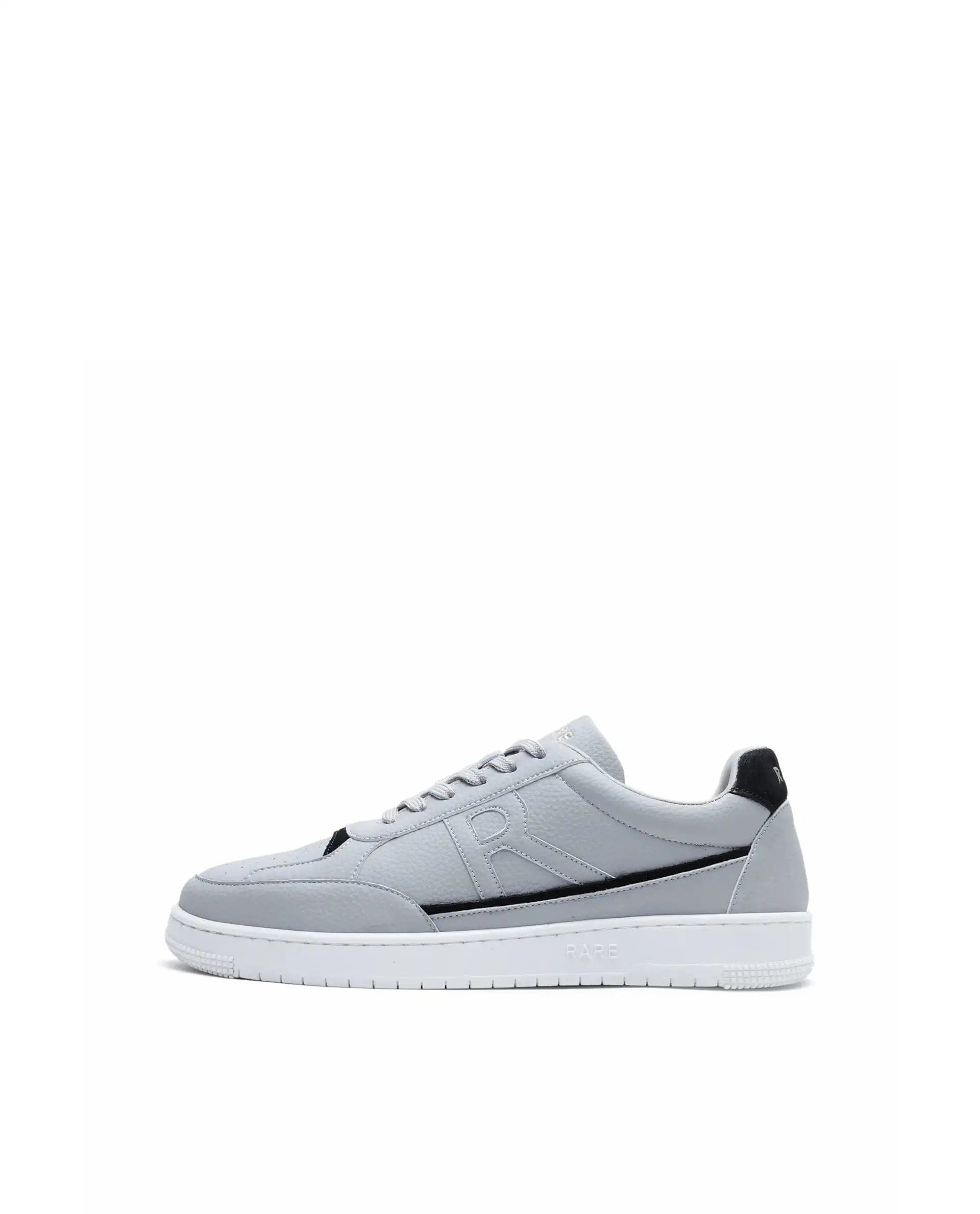 RAREZ Rare Rabbit Men's Volgo Grey Micro Leather Sneaker