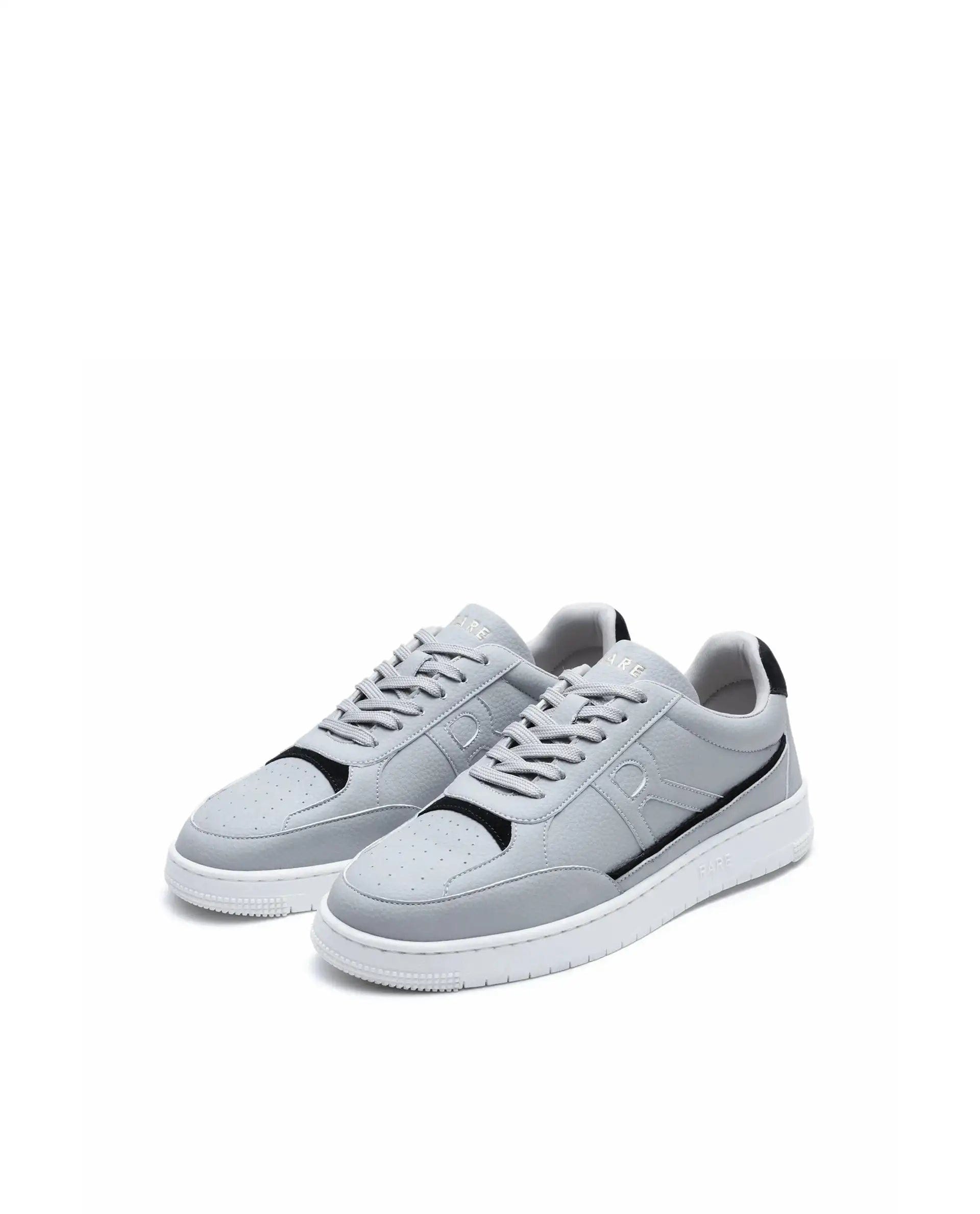 RAREZ Rare Rabbit Men's Volgo Grey Micro Leather Sneaker