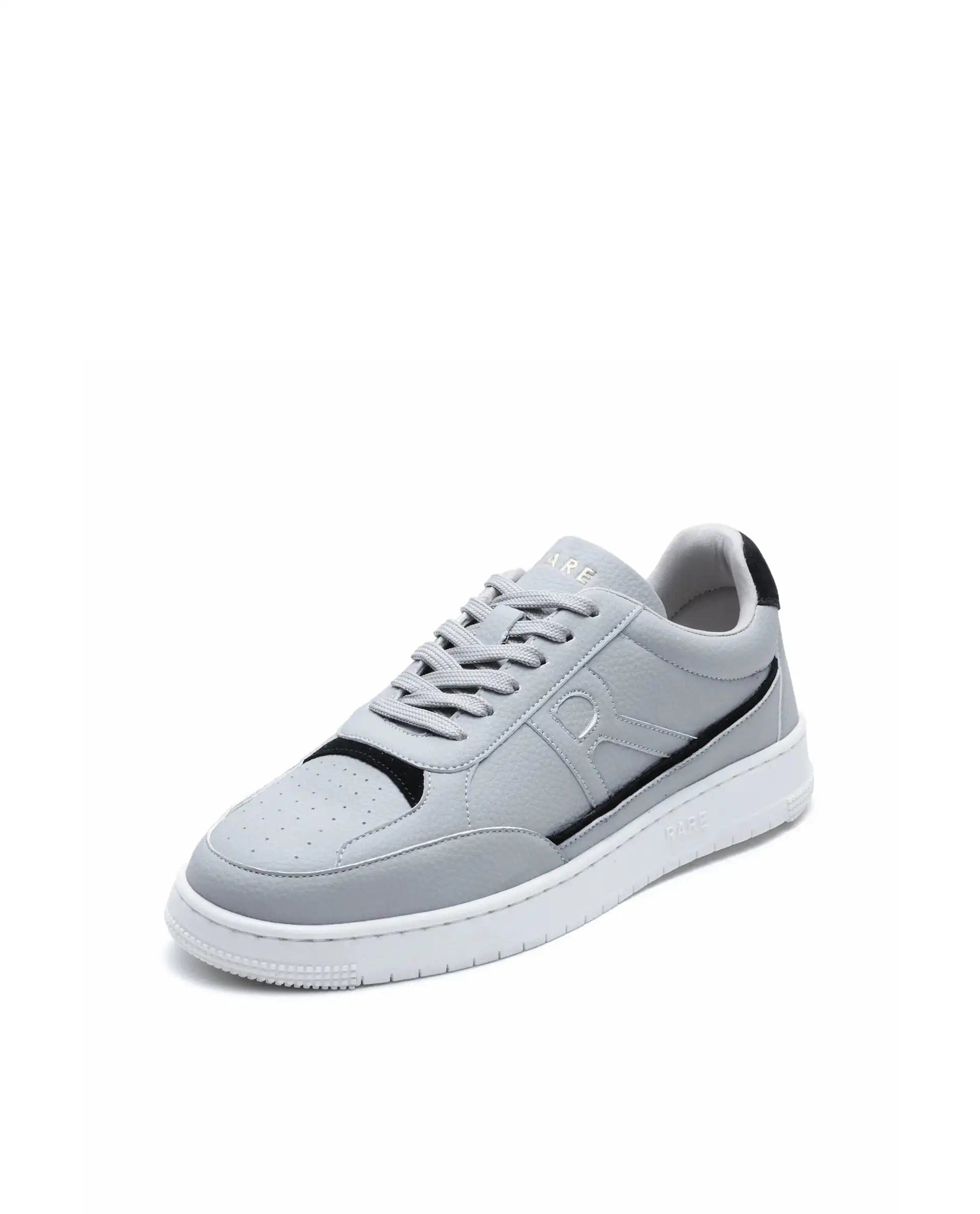 RAREZ Rare Rabbit Men's Volgo Grey Micro Leather Sneaker