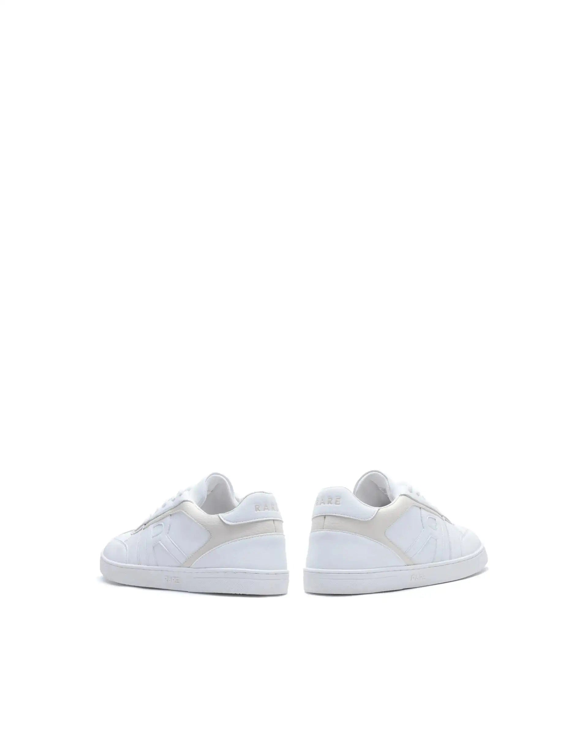 RAREZ Rare Rabbit Men's Dual White Micro Leather Sneaker