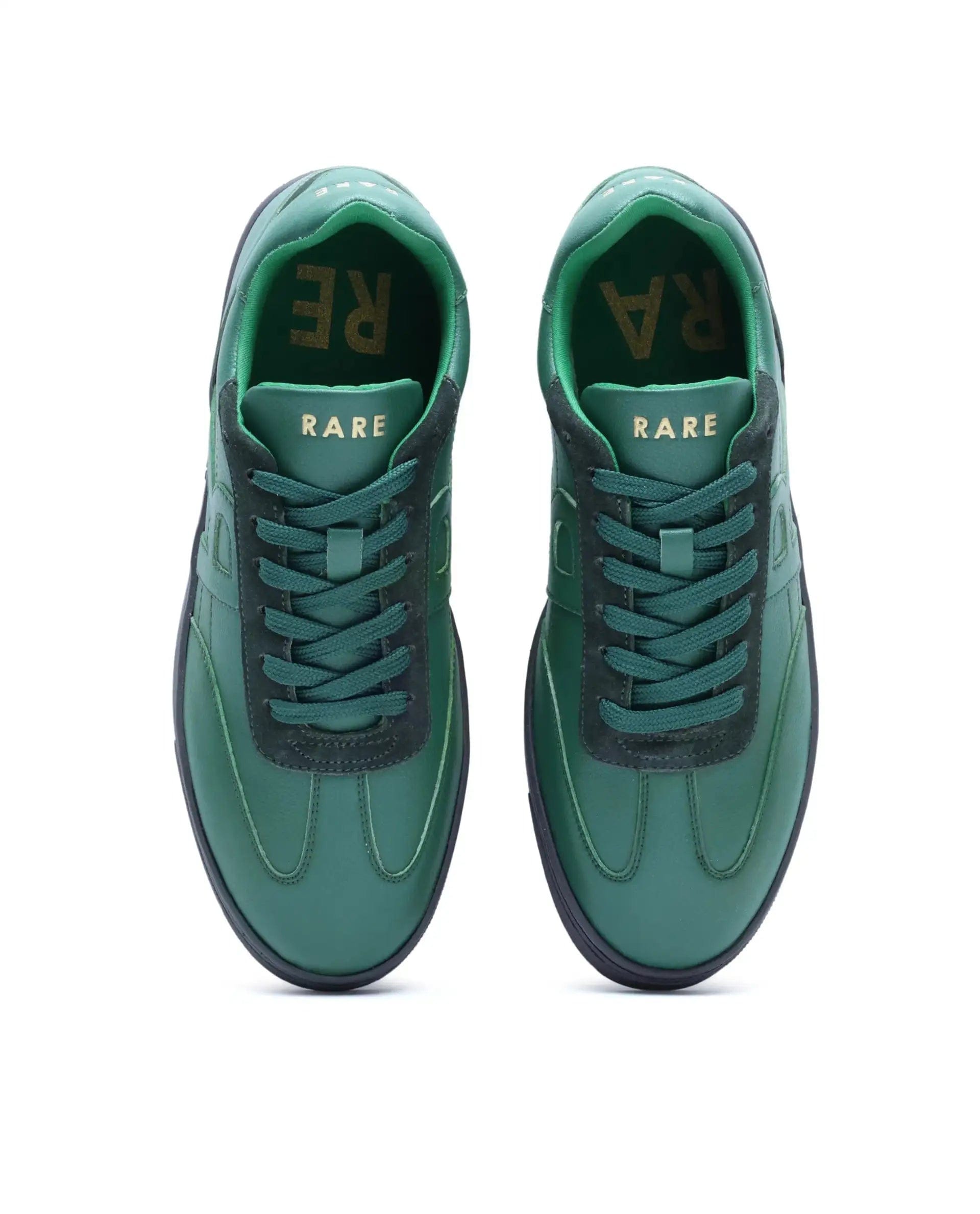 RAREZ Rare Rabbit Men's Marco Green Micro Leather Sneaker