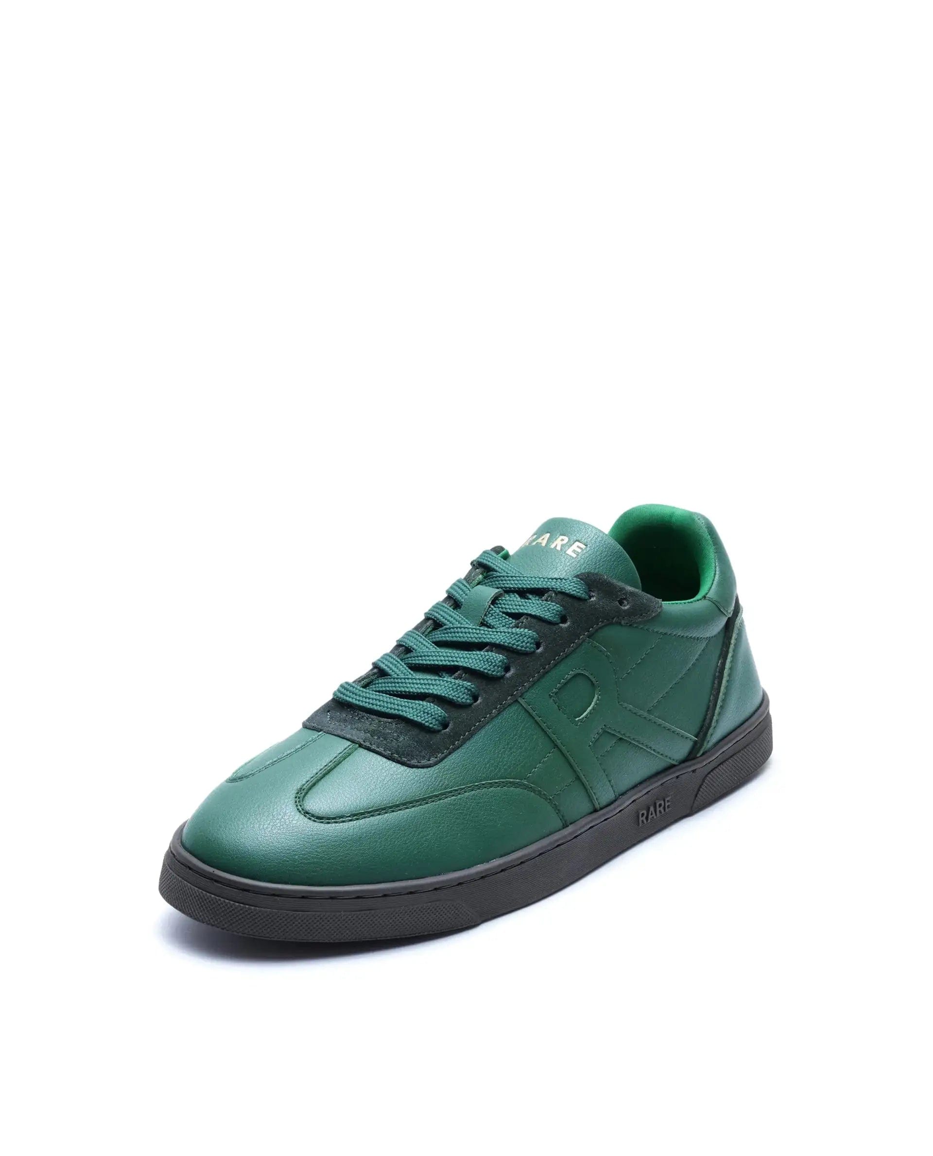 RAREZ Rare Rabbit Men's Marco Green Micro Leather Sneaker