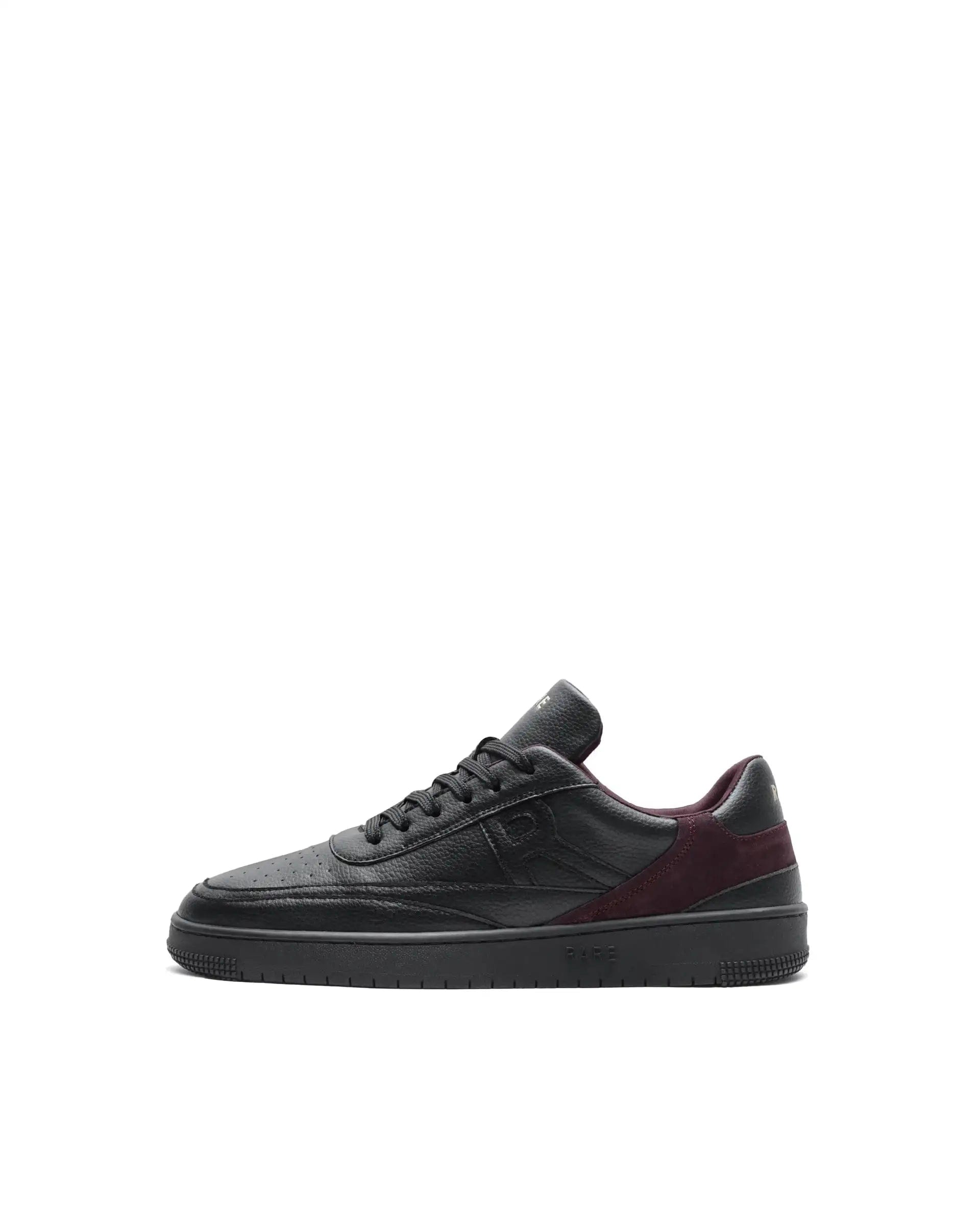 RAREZ Rare Rabbit Men's Aron Black Micro Leather Sneaker