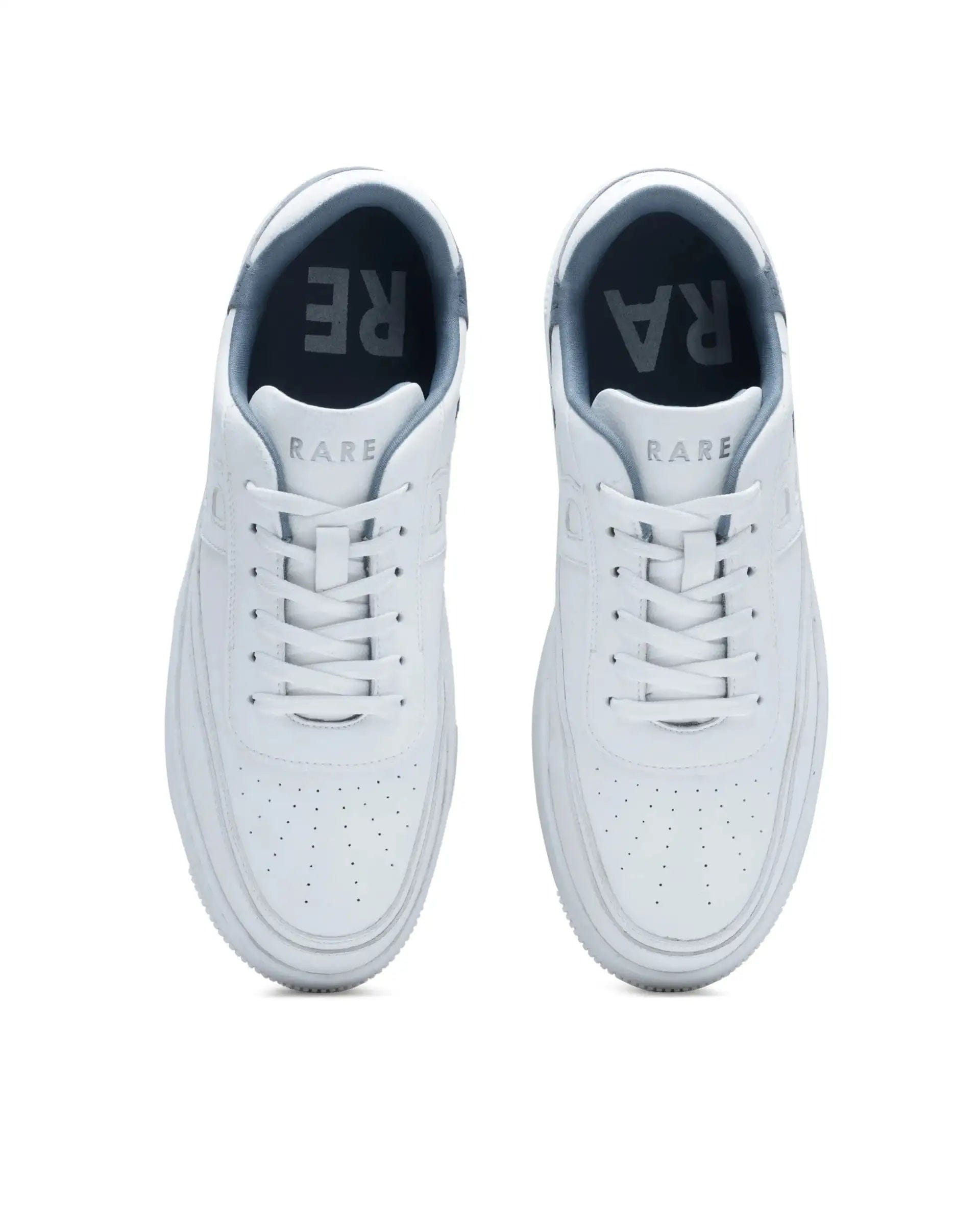 RAREZ Rare Rabbit Men's Aron White Micro Leather Sneaker