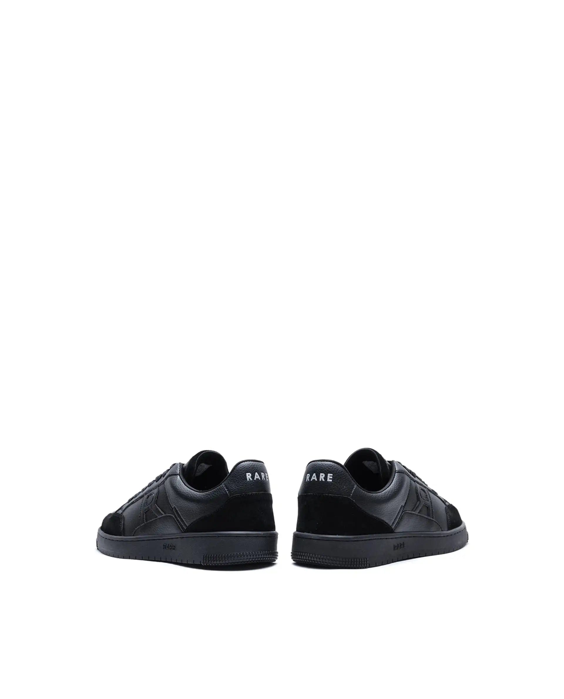 RAREZ Rare Rabbit Men's Lino Black Micro Leather Sneaker