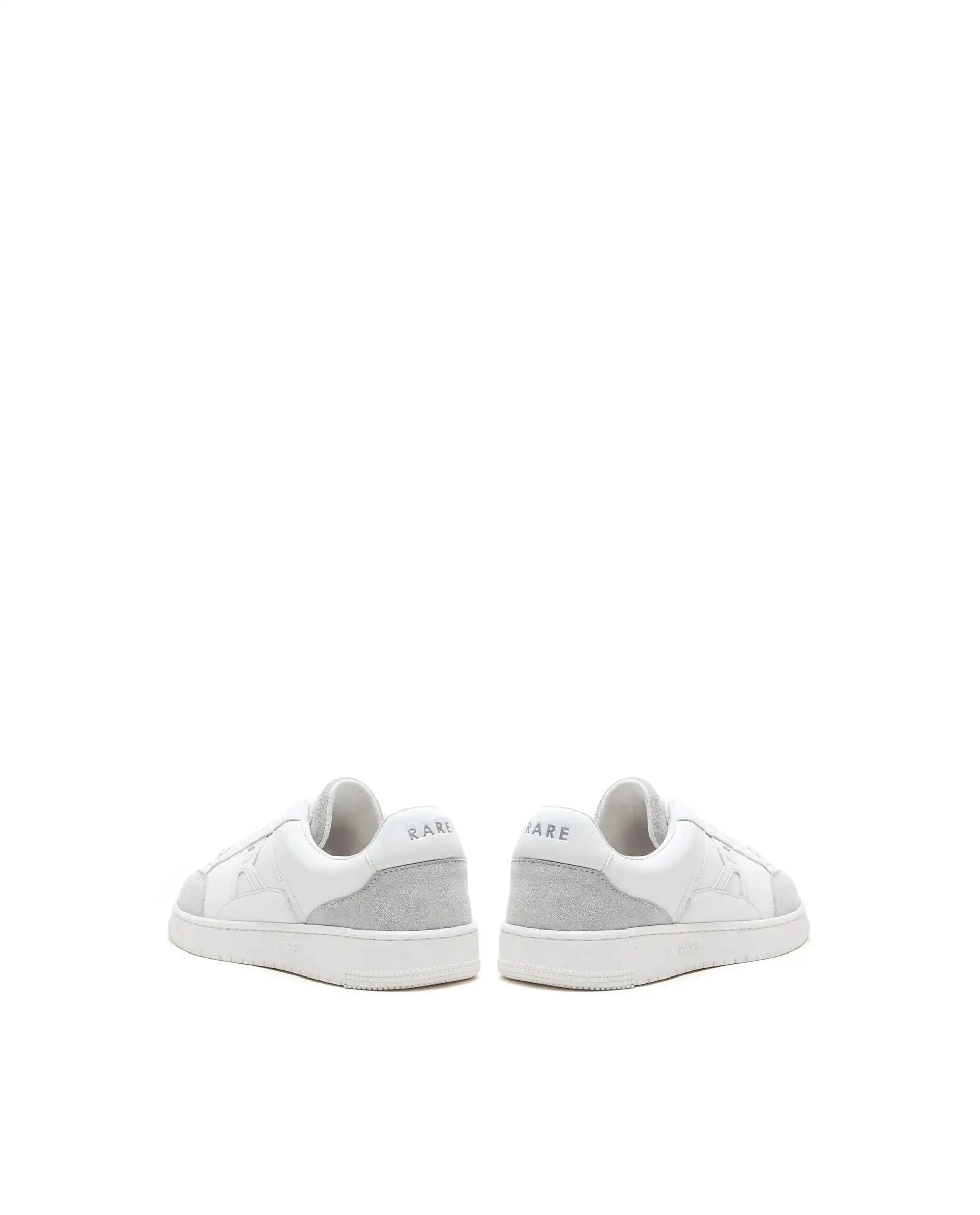 RAREZ Rare Rabbit Men's Lino White Micro Leather Sneaker