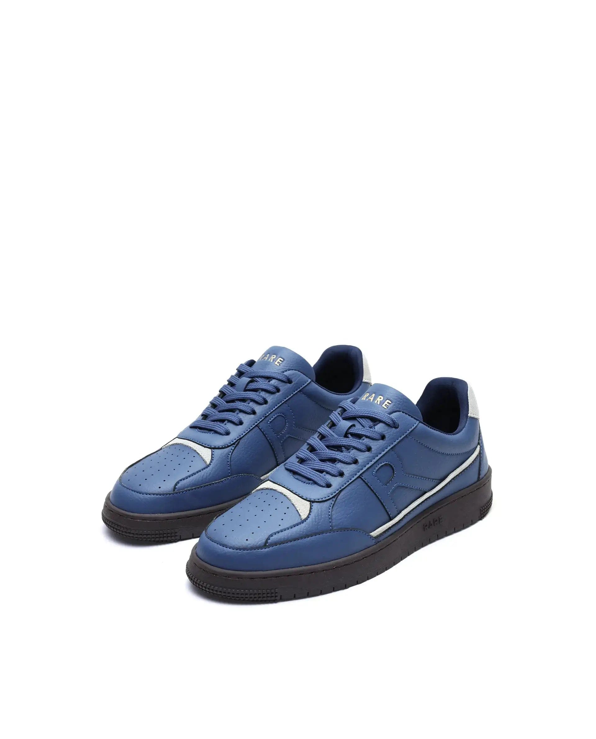 RAREZ Rare Rabbit Men's Volgo Navy Micro Leather Sneaker