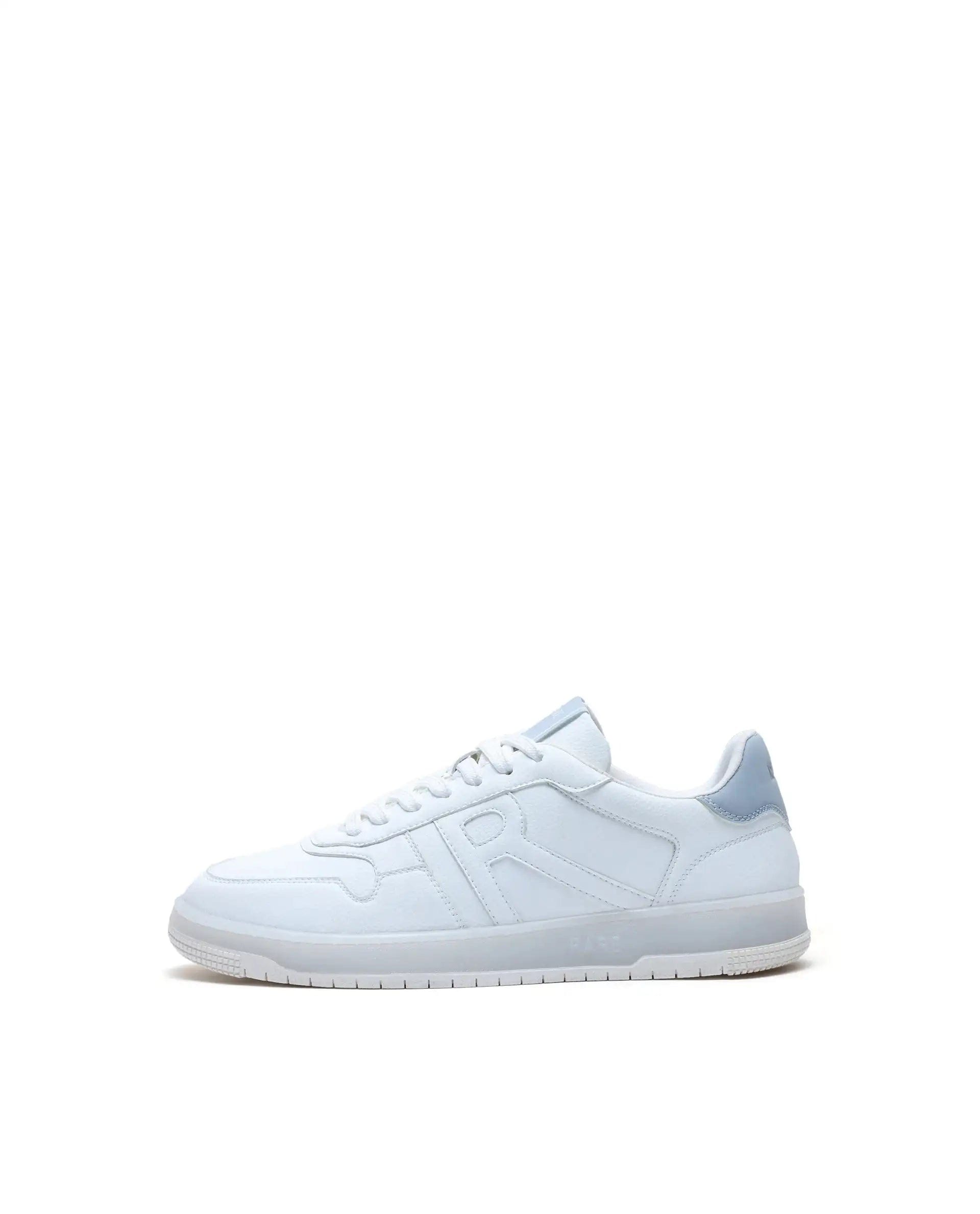 RAREZ Rare Rabbit Men's Solara White Lace - Up Closure Micro Leather Sneaker