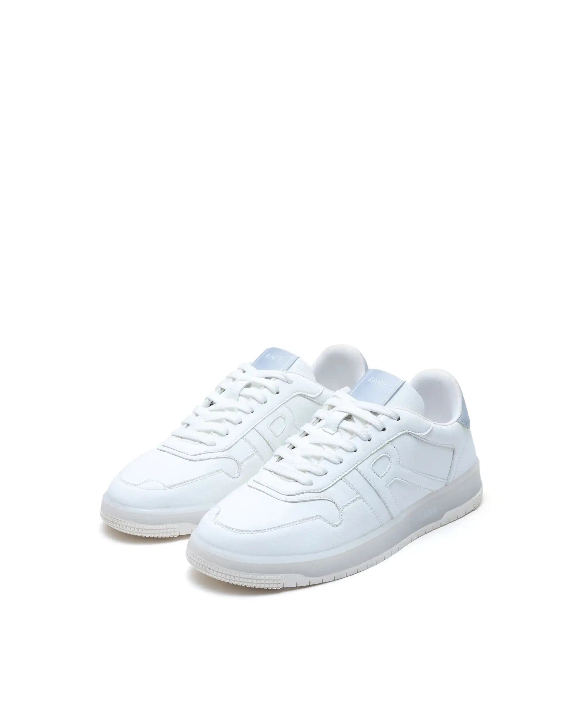 RAREZ Rare Rabbit Men's Solara White Lace - Up Closure Micro Leather Sneaker