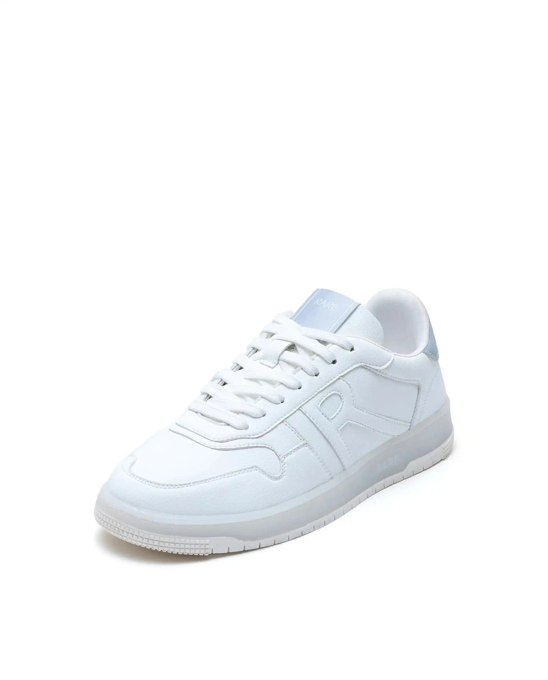 RAREZ Rare Rabbit Men's Solara White Lace - Up Closure Micro Leather Sneaker