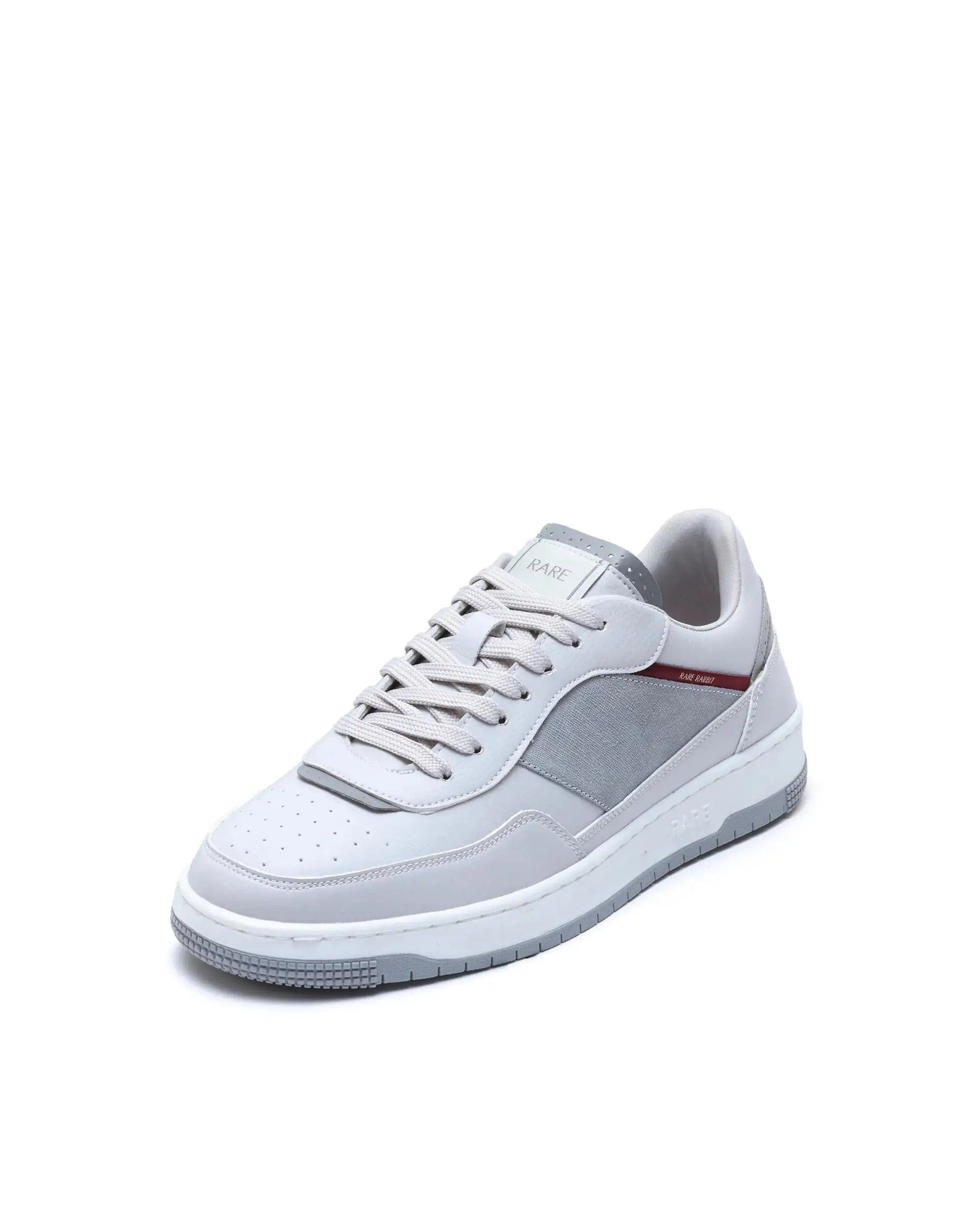 RAREZ Rare Rabbit Men's Imperia Grey Micro Fiber Lace - Up Closure Sneaker