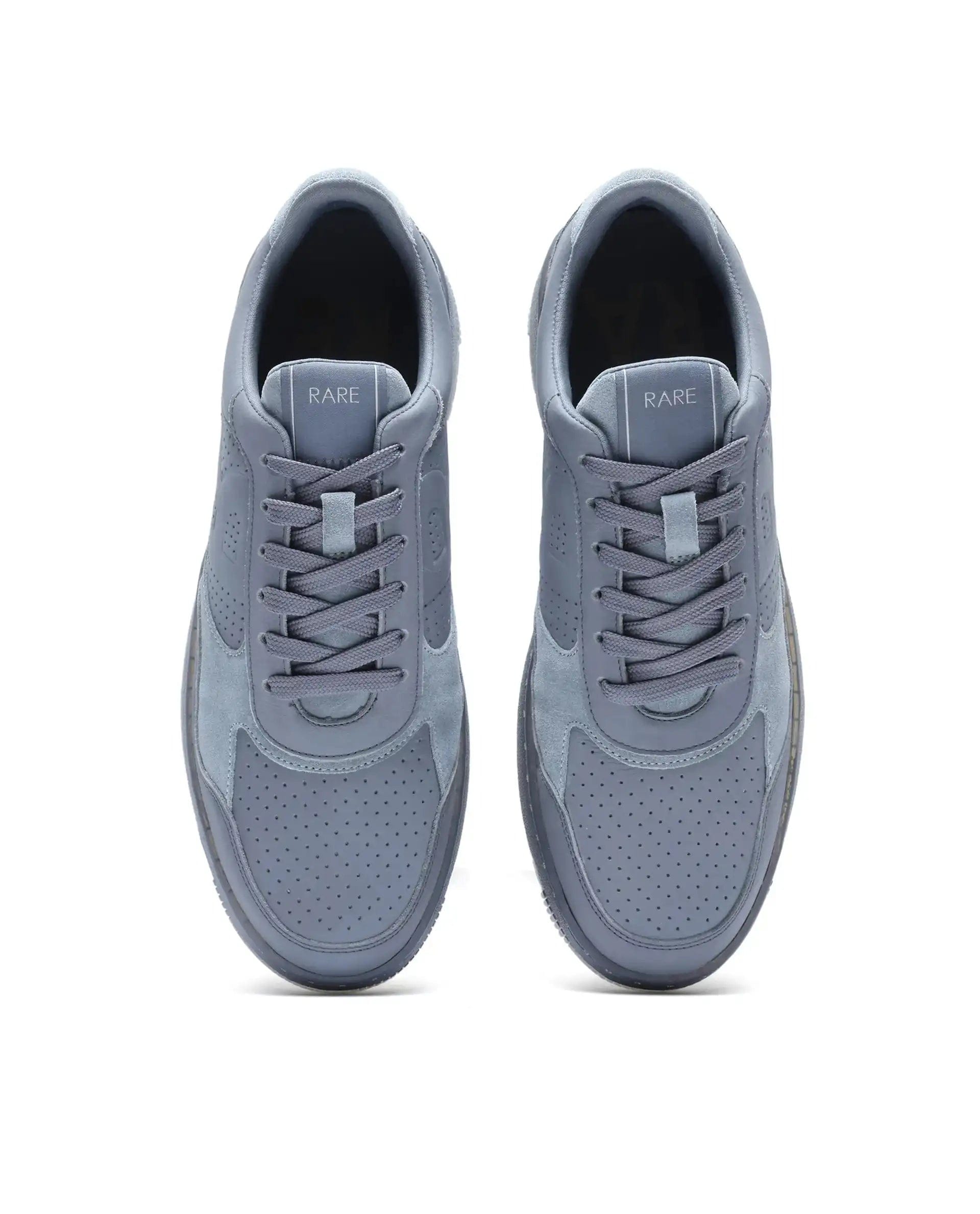 RAREZ Rare Rabbit Men's Reven Grey Lace - Up Closure Leather Sneaker