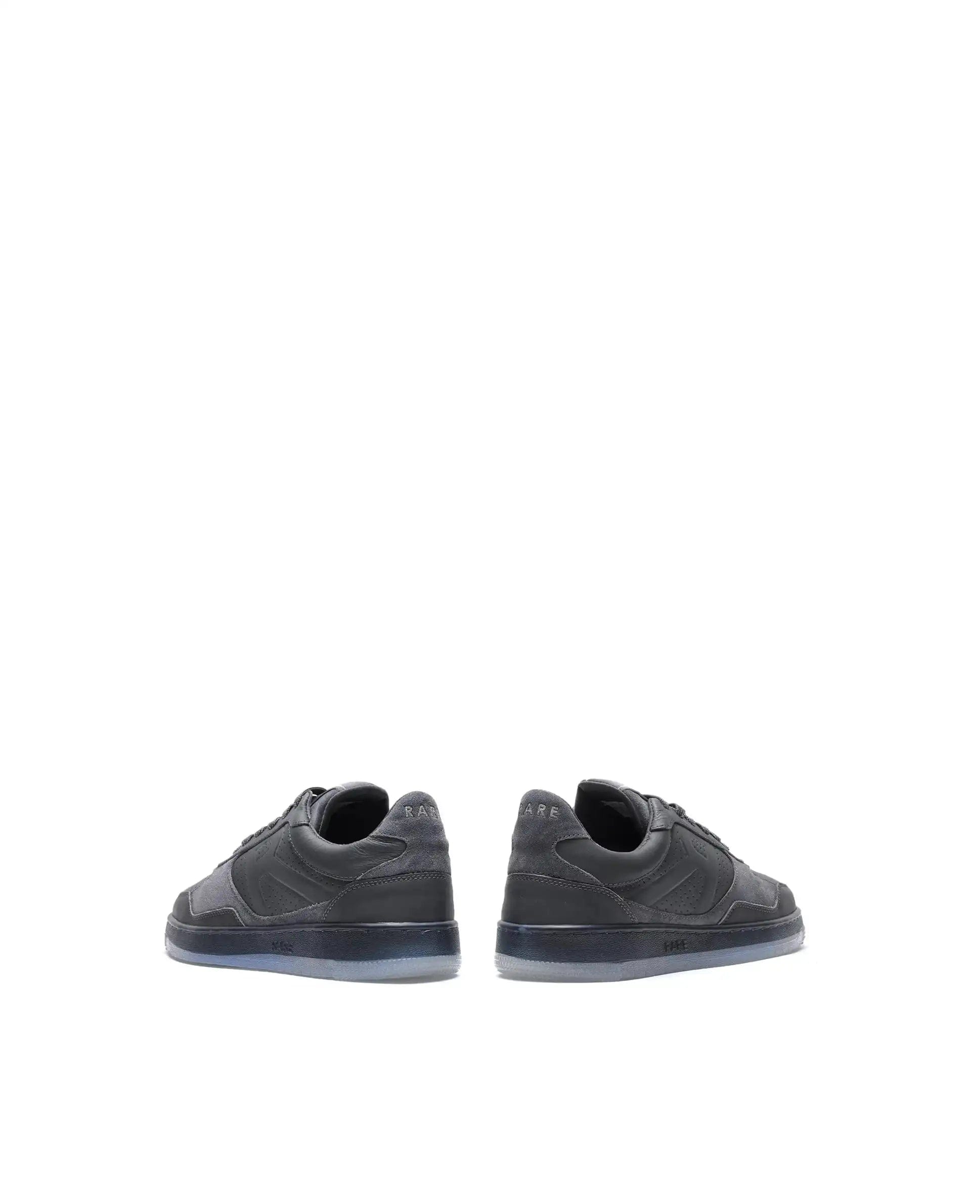 RAREZ Rare Rabbit Men's Reven Dark Grey Lace - Up Closure Leather Sneaker