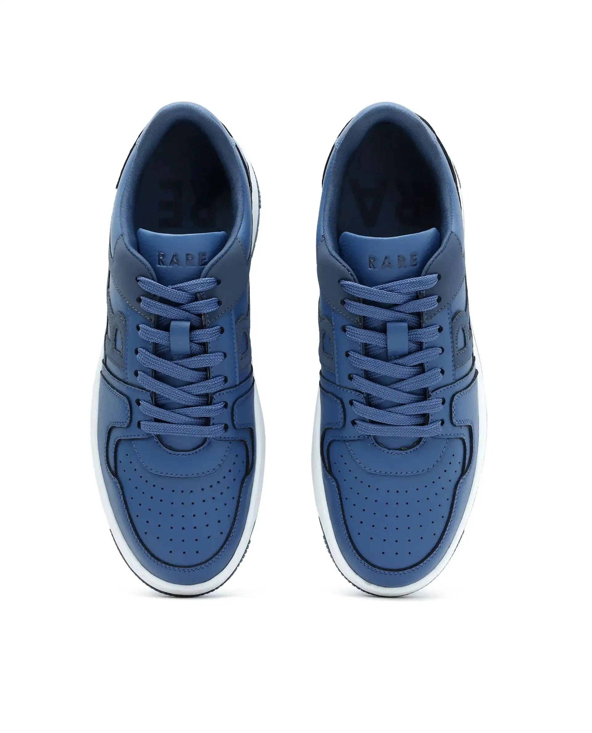 RAREZ Rare Rabbit Men's Phantom Micro Fiber Navy Causal Sneaker