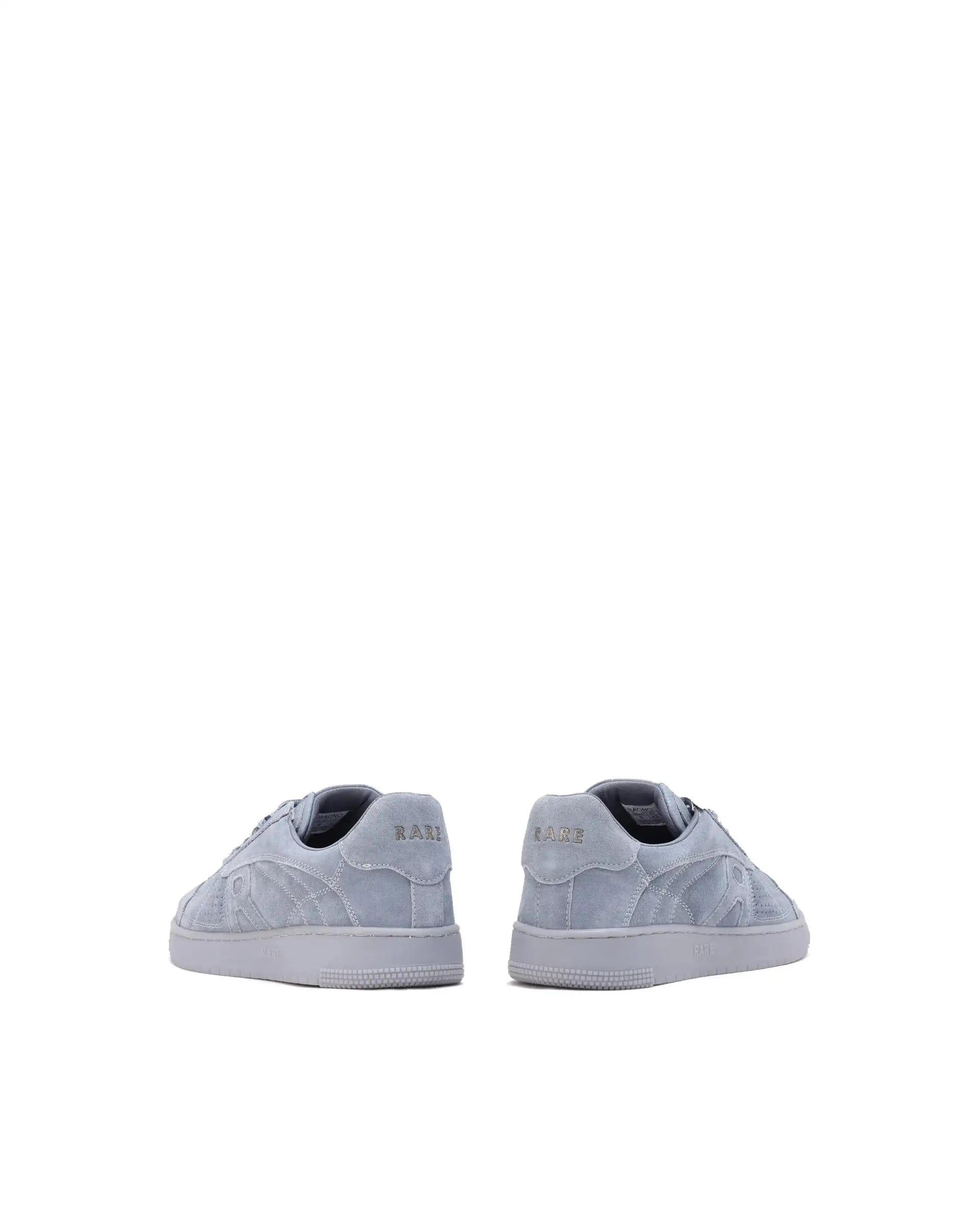 RAREZ Rare Rabbit Men's Ragno Grey Genuine Suede Leather Low - Top Lace Up Sneaker Shoes