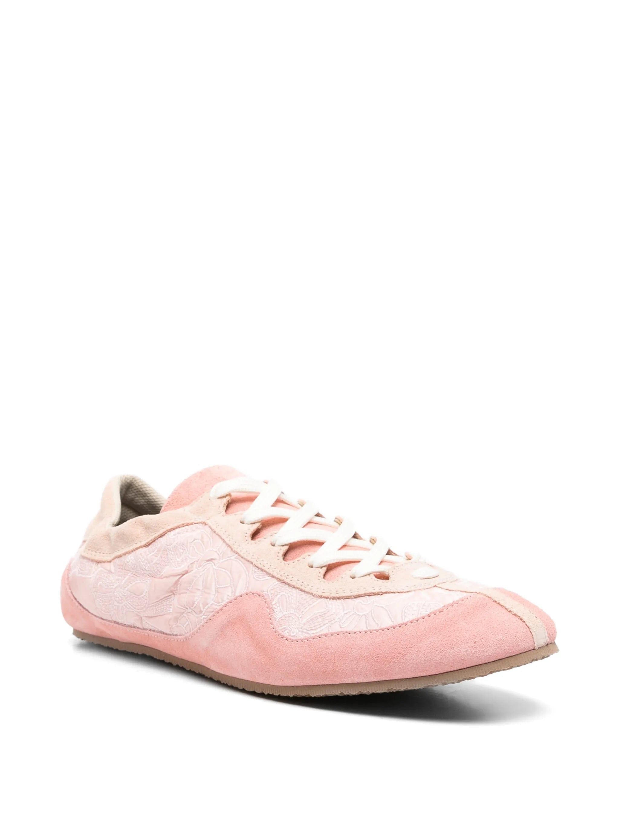 Cecilie Bahnsen Blaise Windflower - embroidered suede sneakers