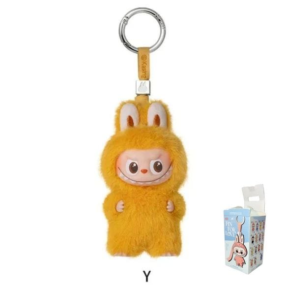 POP MART Labubu V4 The Monsters Pin For Love Alphabet Plush Pendant - Letter Y