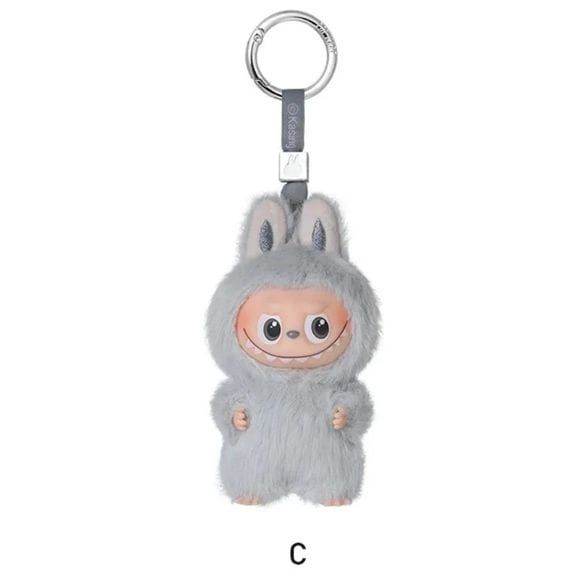 POP MART Labubu V4 The Monsters Pin For Love Alphabet Plush Pendant - Letter C