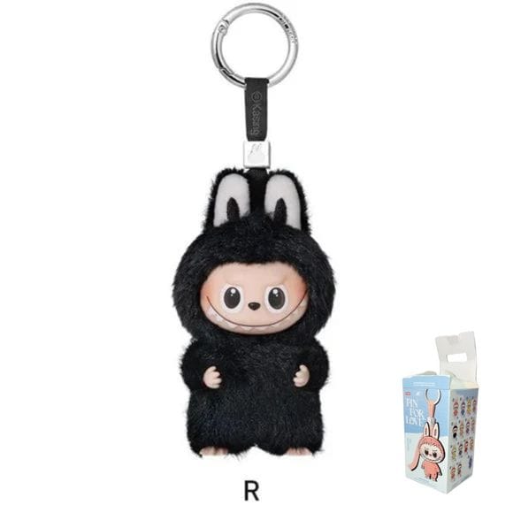 POP MART Labubu V4 The Monsters Pin For Love Alphabet Plush Pendant - Letter R