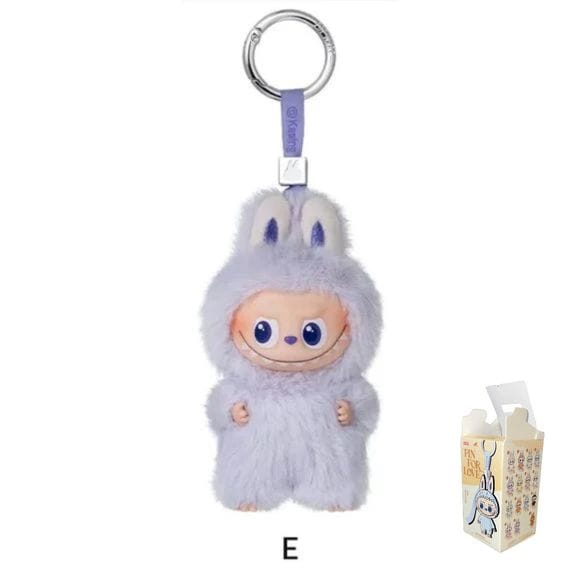 POP MART Labubu V4 The Monsters Pin For Love Alphabet Plush Pendant - Letter E
