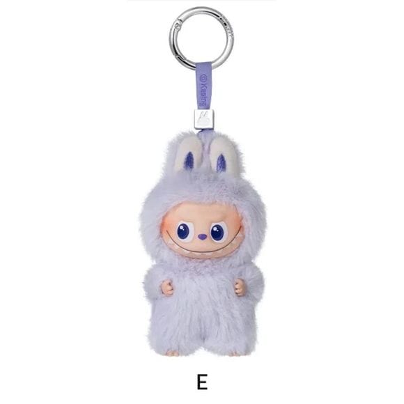 POP MART Labubu V4 The Monsters Pin For Love Alphabet Plush Pendant - Letter E