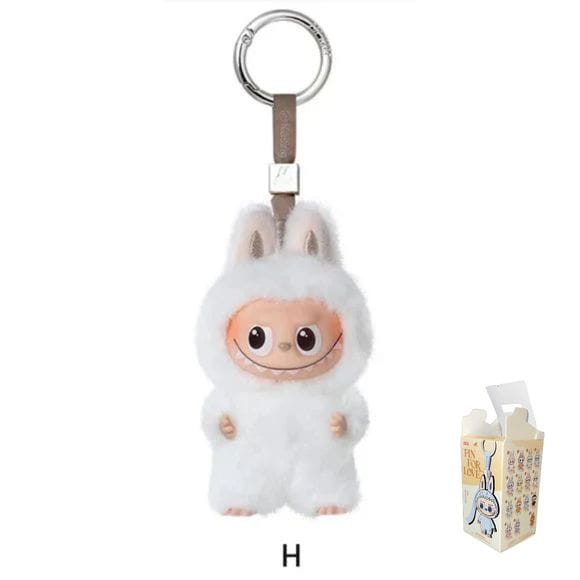 POP MART Labubu V4 The Monsters Pin For Love Alphabet Plush Pendant - Letter H